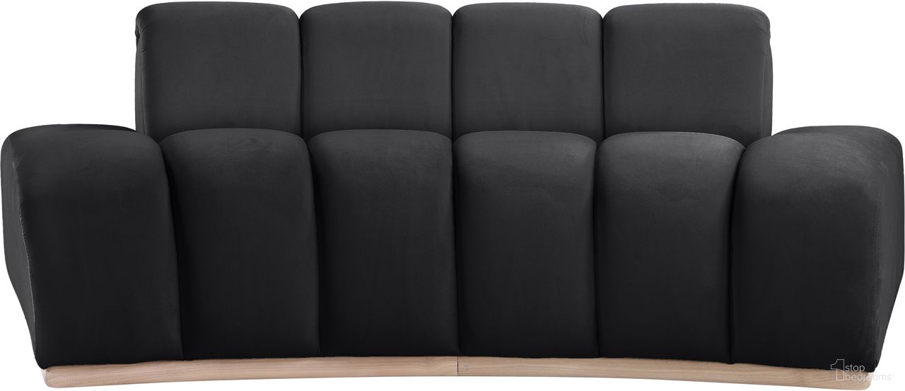 The appearance of Jace Velvet Loveseat In Black and Natural designed by Meridian in the modern / contemporary interior design. This black and natural piece of furniture was selected by 1StopBedrooms from Jace Collection to add a touch of cosiness and style into your home. Sku: 44093Black-L. Material: Velvet.