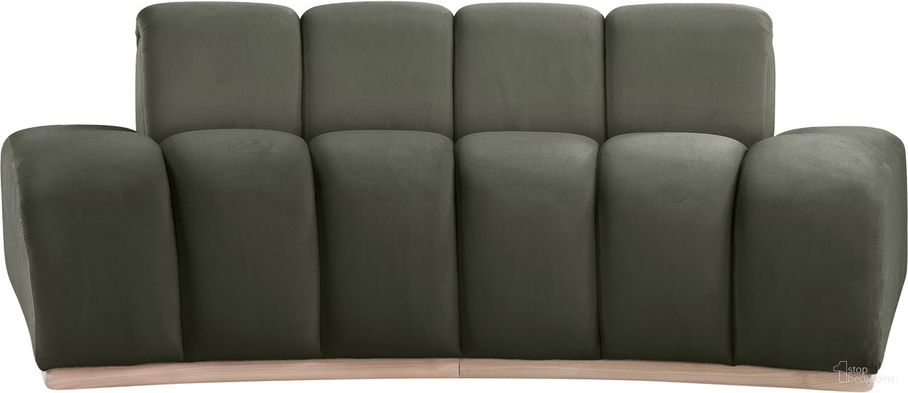 The appearance of Jace Velvet Loveseat In Green and Natural designed by Meridian in the modern / contemporary interior design. This green and natural piece of furniture was selected by 1StopBedrooms from Jace Collection to add a touch of cosiness and style into your home. Sku: 44093Green-L. Material: Velvet.