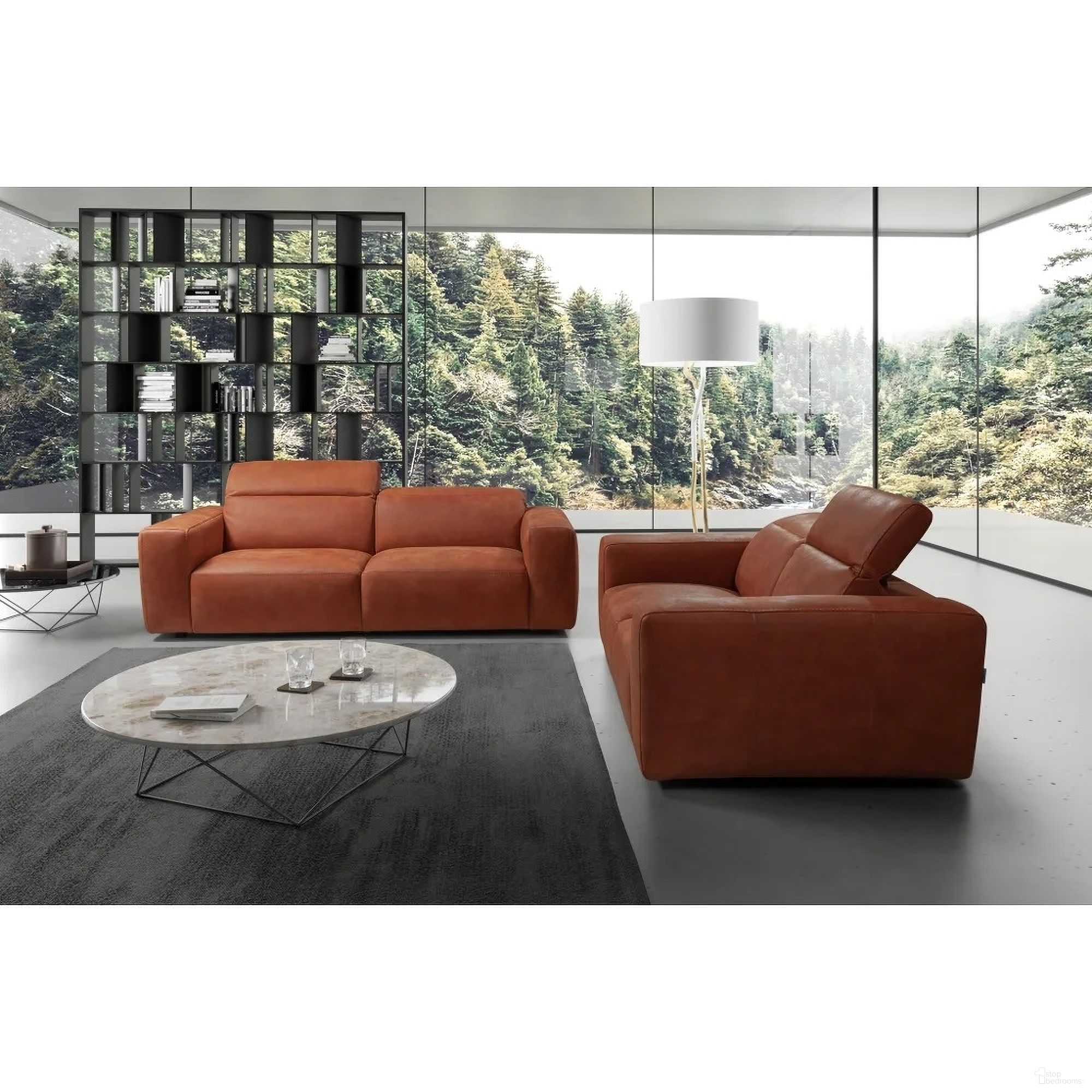 The appearance of Jacklyn Living Room Set In Brandy designed by Bellini Modern Living in the interior design. This brandy piece of furniture was selected by 1StopBedrooms from Jacklyn Collection to add a touch of cosiness and style into your home. Sku: Lido S BDY;Lido LS BDY. Material: Leather.