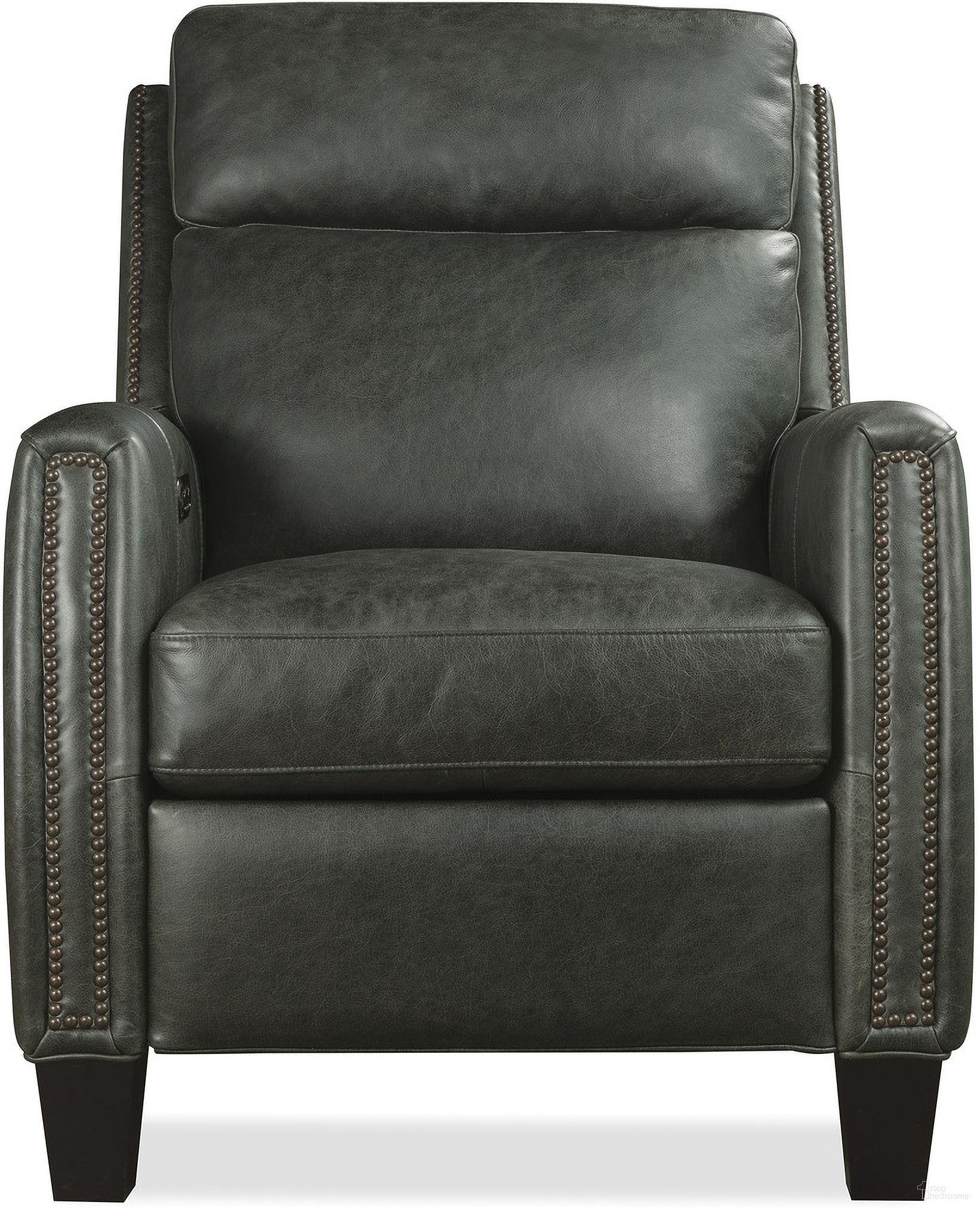 The appearance of Jacklyn Power Recliner with Pop-Up Headrest In Grey designed by Hooker in the transitional interior design. This grey piece of furniture was selected by 1StopBedrooms from Jacklyn Collection to add a touch of cosiness and style into your home. Sku: RC822-PH-096. Material: Leather.