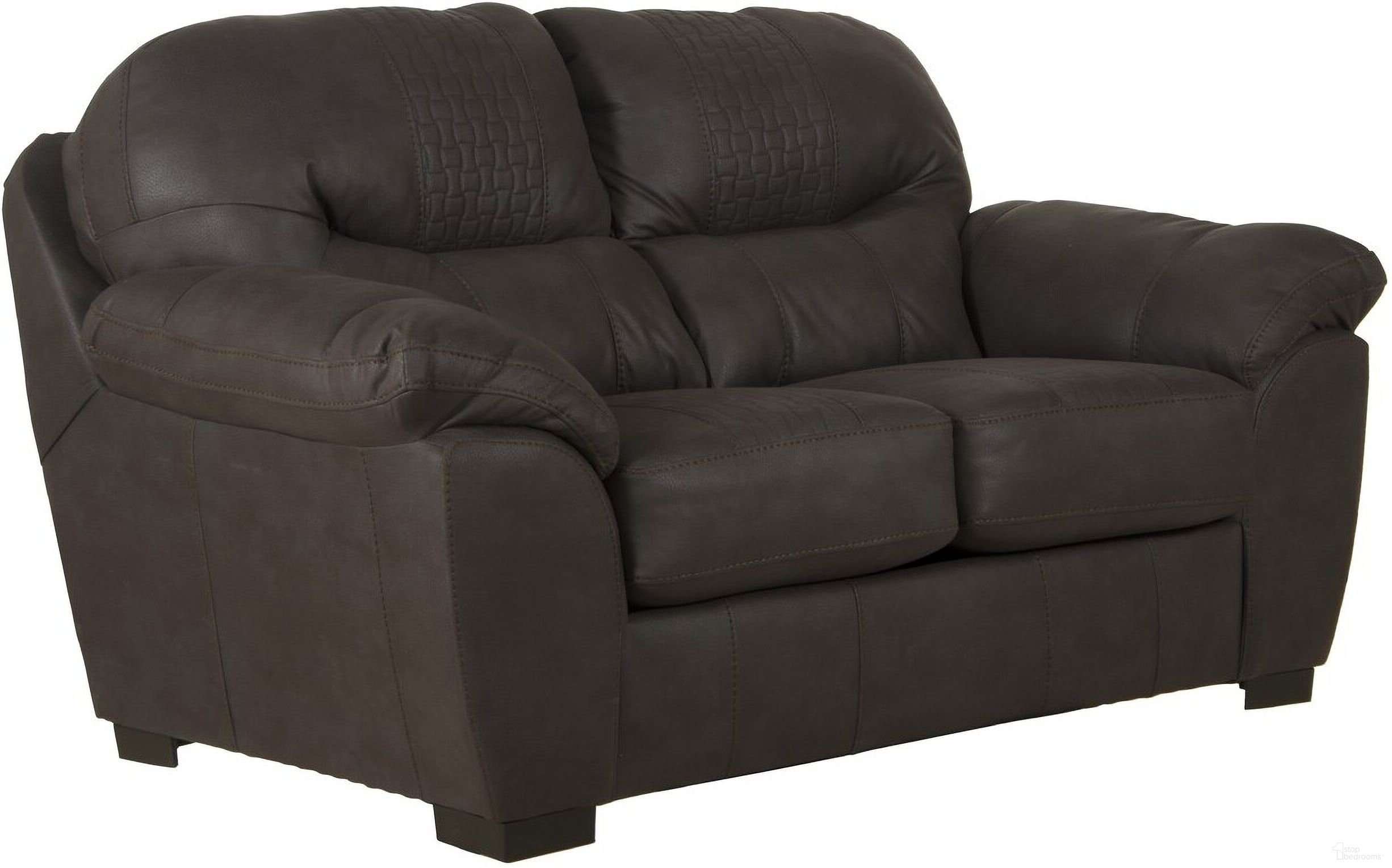 The appearance of Jackson Legend Loveseat designed by Jackson in the traditional interior design. This chocolate piece of furniture was selected by 1StopBedrooms from Legend Collection to add a touch of cosiness and style into your home. Sku: 445502141259141359. Material: Polyester.