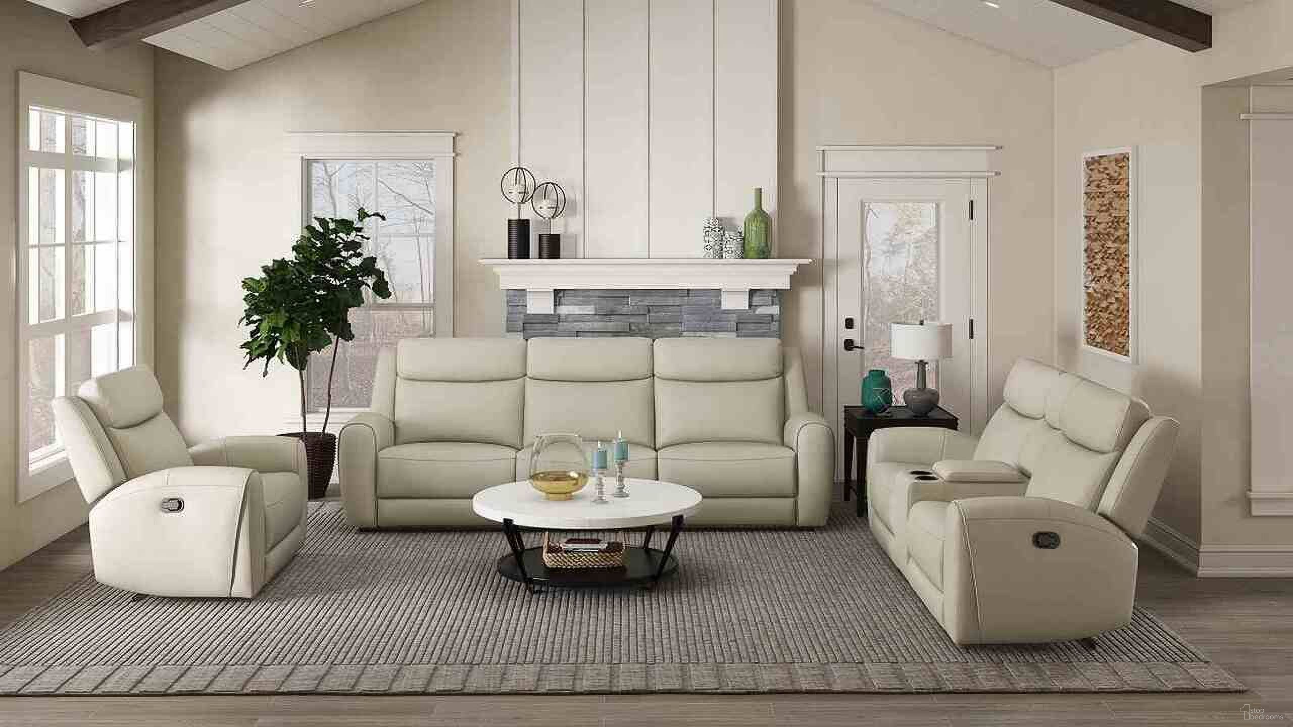 Jacobus Living Room Set In Beige