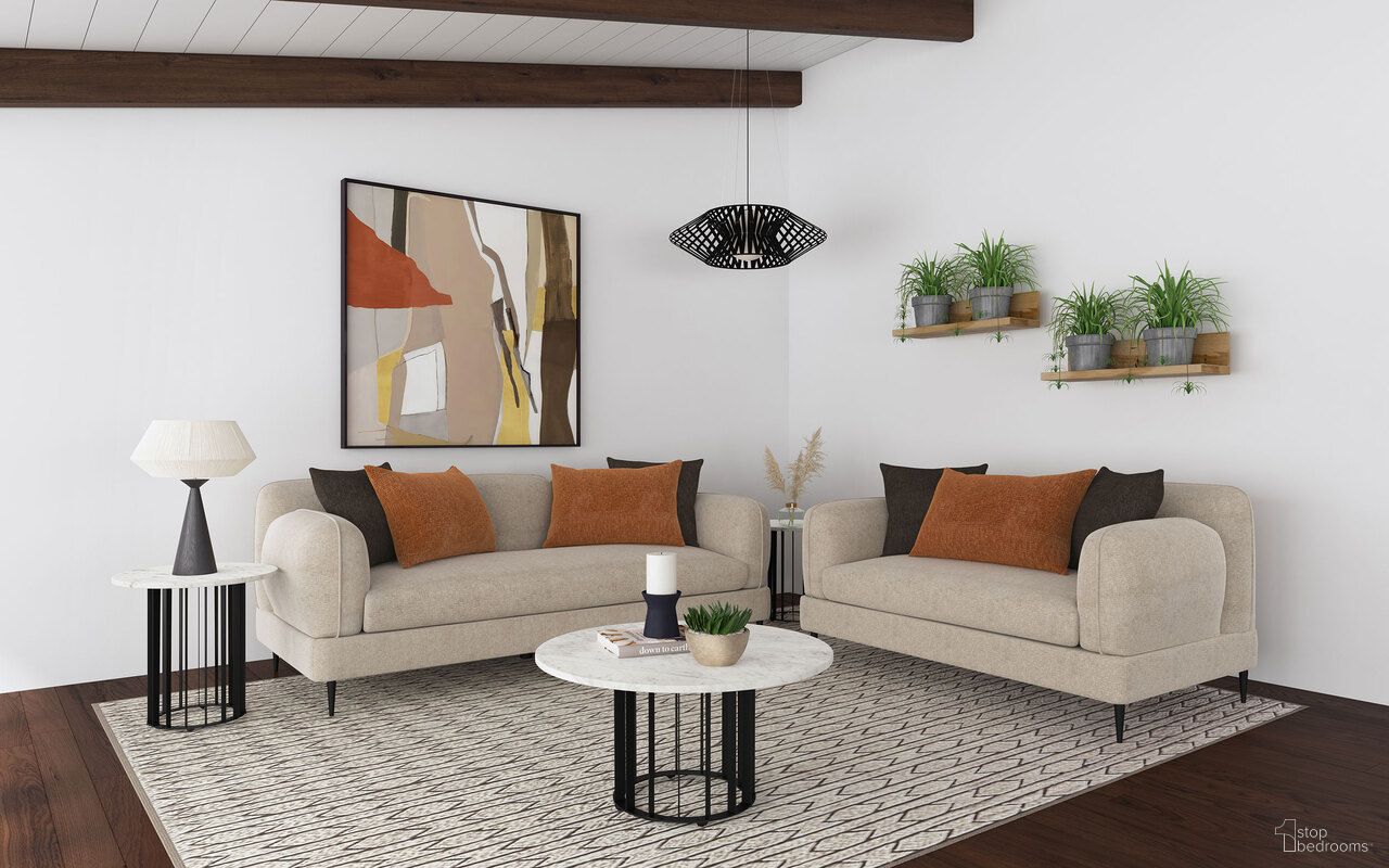 The appearance of Jade Chenille Upholstered Sculpted Track Arm Living Room Set In Latte designed by Coaster in the modern / contemporary interior design. This latte piece of furniture  was selected by 1StopBedrooms from Jade Collection to add a touch of cosiness and style into your home. Sku: 509411;509412. Material: Fabric.