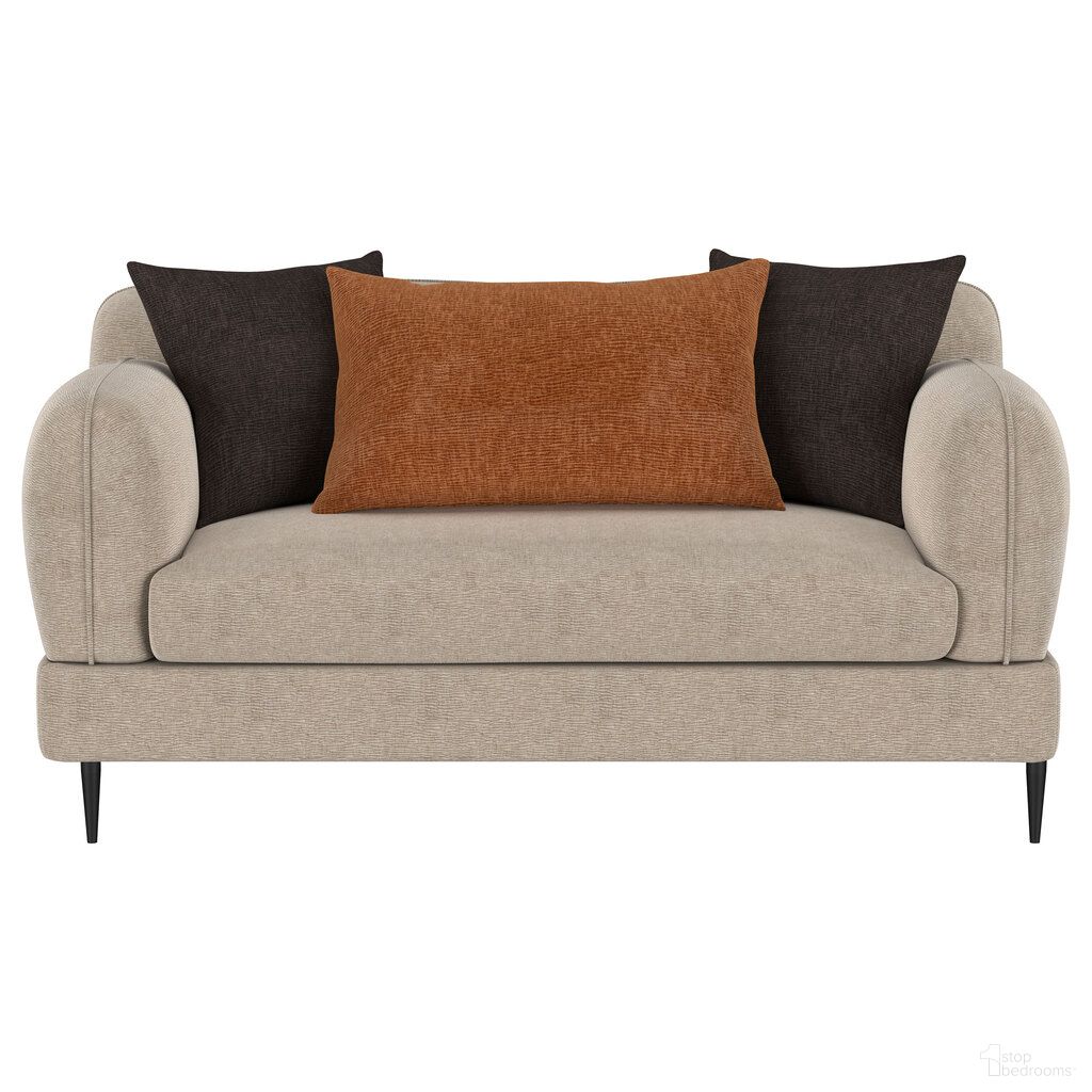The appearance of Jade Chenille Upholstered Sculpted Track Arm Loveseat In Latte designed by Coaster in the modern / contemporary interior design. This latte piece of furniture was selected by 1StopBedrooms from Jade Collection to add a touch of cosiness and style into your home. Sku: 509412. Material: Polyester.