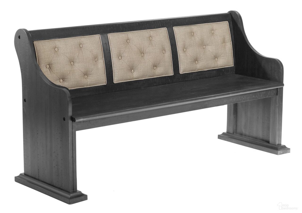 The appearance of Jade Dining Bench with Tufted Seat Back In Beige Linen and Dark Gray Wood designed by Best Quality Furniture in the traditional interior design. This beige and dark gray piece of furniture  was selected by 1StopBedrooms from Jade Collection to add a touch of cosiness and style into your home. Sku: D89-B. Material: Linen.