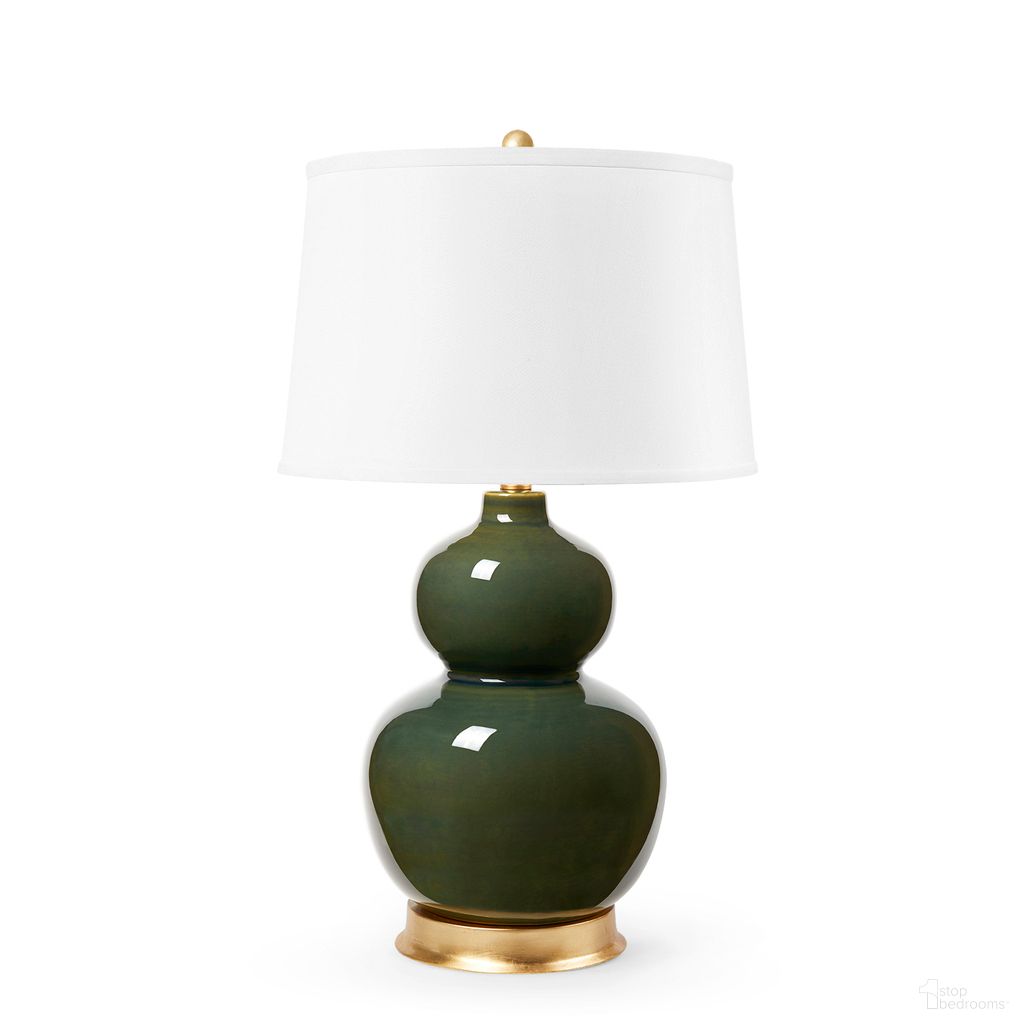 Jade Lamp without Shade In Olive Green