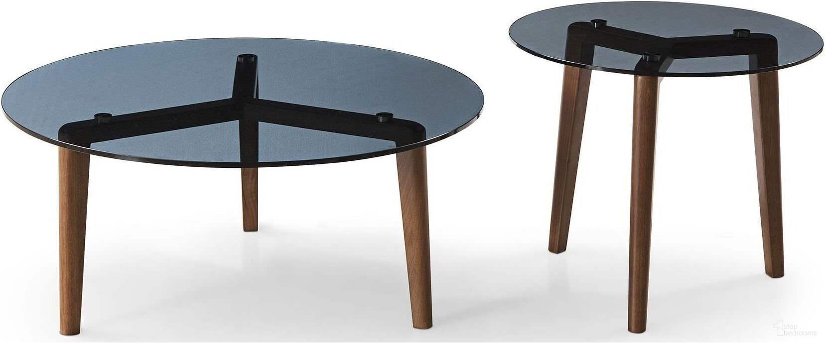 The appearance of Jade Smoked Glass Top Occasional Table Set designed by Bellini Modern Living in the modern / contemporary interior design. This black and brown piece of furniture  was selected by 1StopBedrooms from Jade Collection to add a touch of cosiness and style into your home. Sku: Jade CT;Jade ET. Material: Walnut.