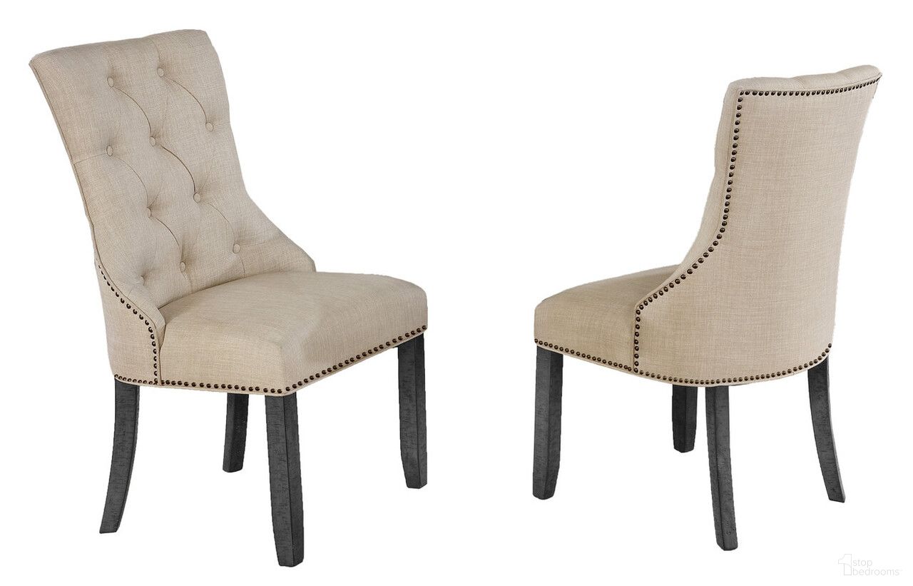 The appearance of Jade Upholstered Dining Chairs Set of 2 In Beige Linen Fabric and Dark Gray Wood designed by Best Quality Furniture in the traditional interior design. This beige and dark gray piece of furniture  was selected by 1StopBedrooms from Jade Collection to add a touch of cosiness and style into your home. Sku: D89-SC2. Material: Linen. Chair Type: Side Chair.