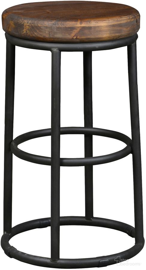 Jaden 24 Inch Counter Stool In Brown and Iron