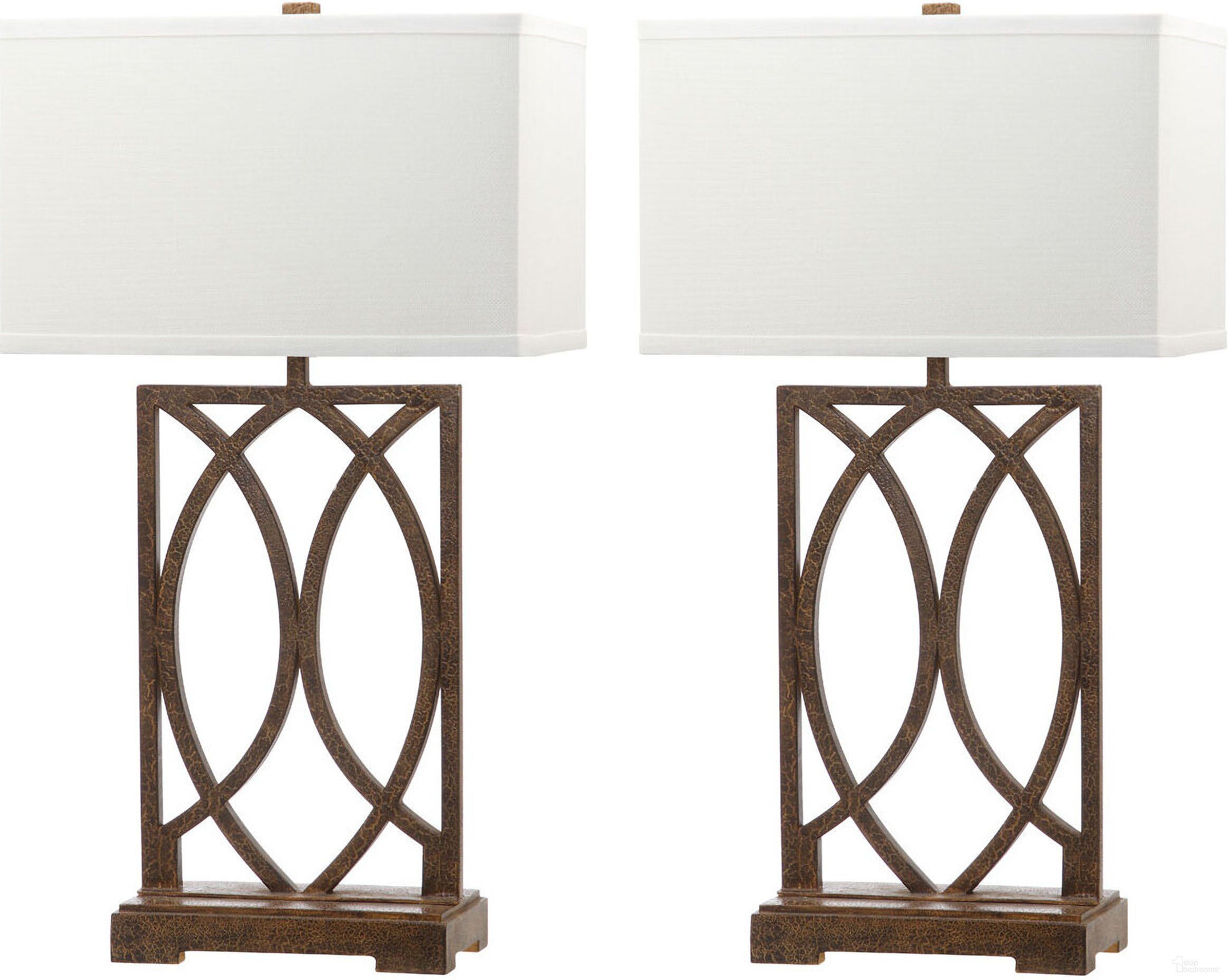 The appearance of Jago Antique Gold Table Lamp with White Shade Set of 2 designed by Safavieh in the modern / contemporary interior design. This antique gold piece of furniture  was selected by 1StopBedrooms from Safavieh LIT Collection to add a touch of cosiness and style into your home. Sku: LIT4274A-SET2. Material: Iron.