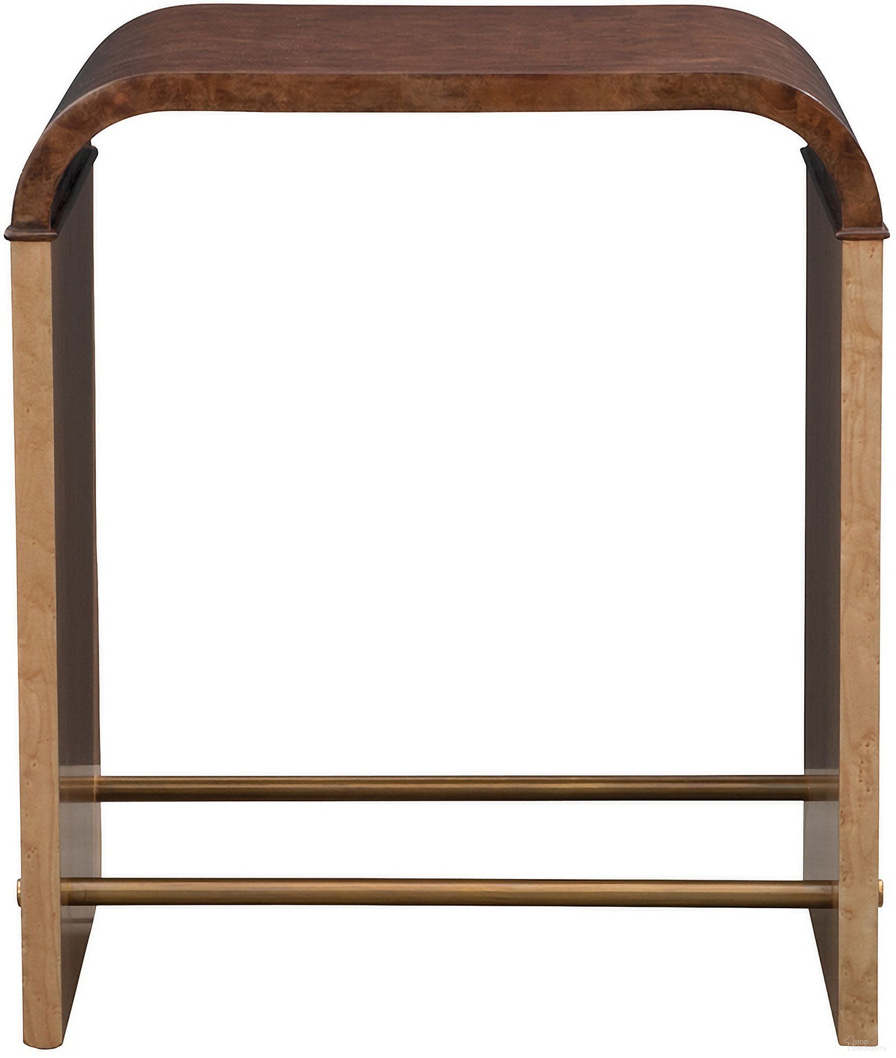 The appearance of Jaguar Side Table In Brown and Brass designed by Maitland-Smith in the modern / contemporary interior design. This brown/brass piece of furniture  was selected by 1StopBedrooms from Maitland Smith Collection to add a touch of cosiness and style into your home. Sku: 8416-32. Material: Walnut Burl.