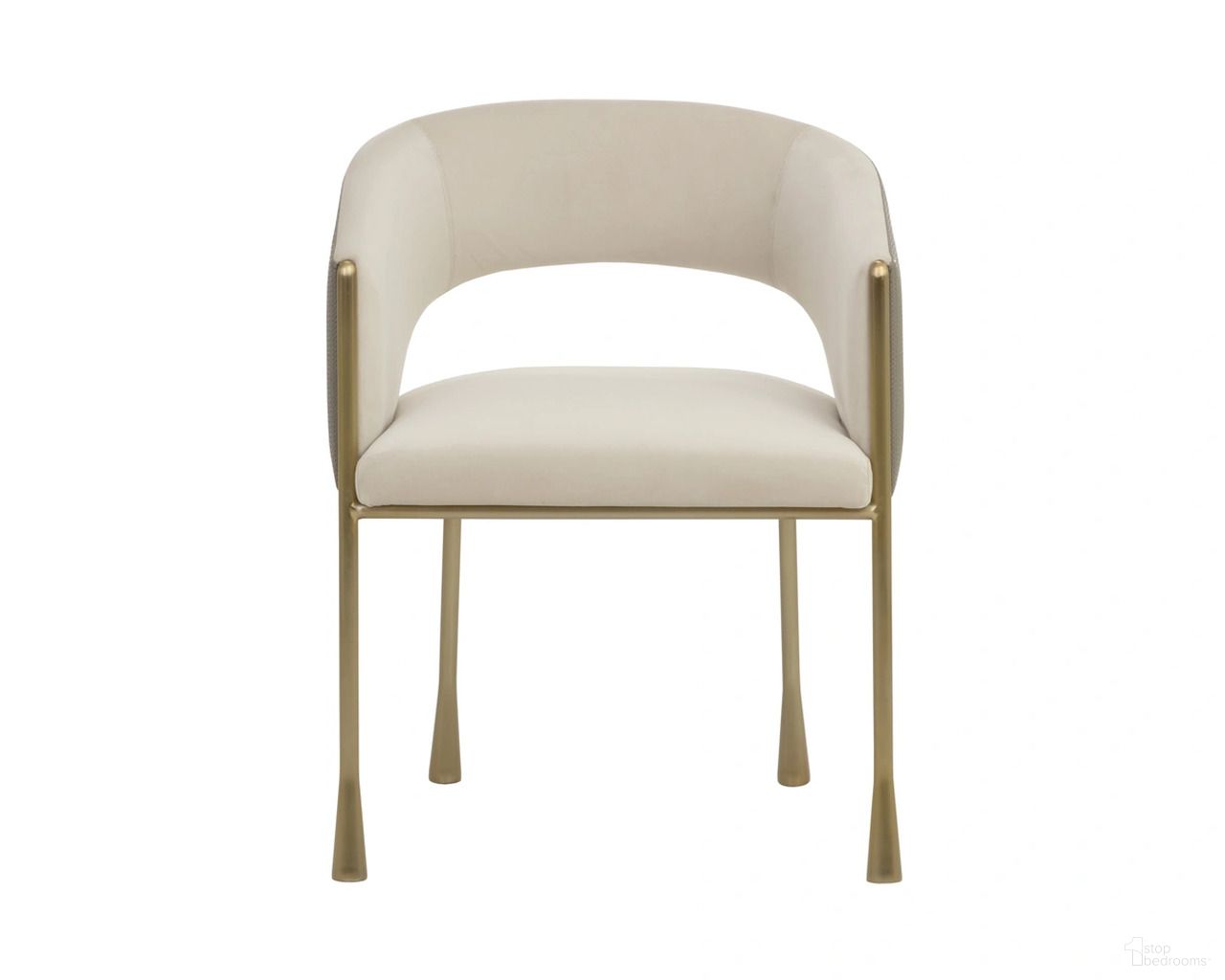 Jahara Dining Armchair In Meg Taupe and Porcini Taupe