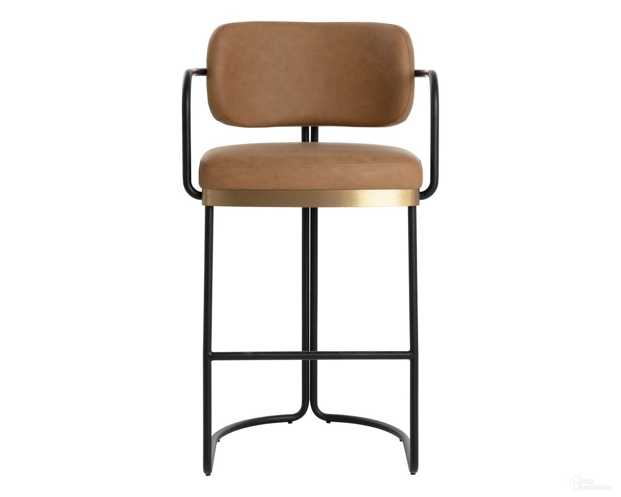 Jalen Barstool In Milliken Cognac