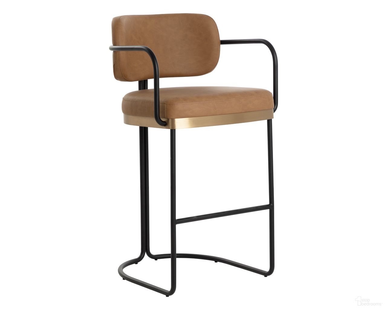 Jalen Barstool In Milliken Cognac