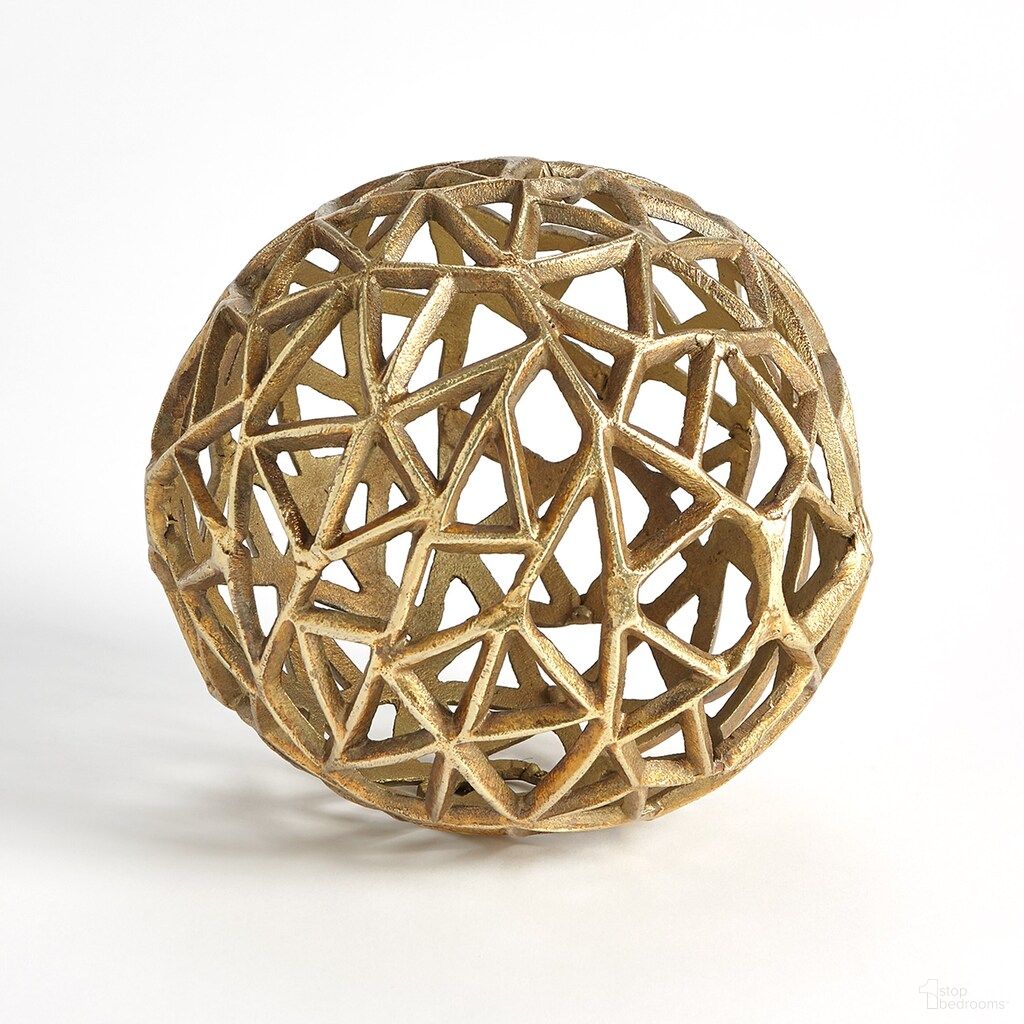 Jali Large Ball In Antique Brass