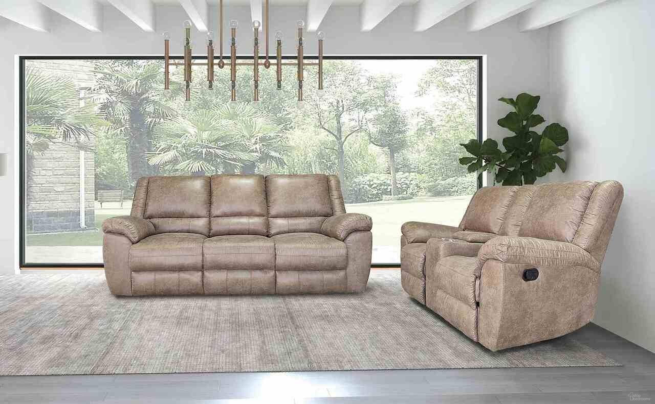 The appearance of Jambi Living Room Set In Brown designed by Furniture of America in the transitional interior design. This brown piece of furniture  was selected by 1StopBedrooms from Jambi Collection to add a touch of cosiness and style into your home. Sku: NX6011BR-SF;NX6011BR-LV. Material: Leather.