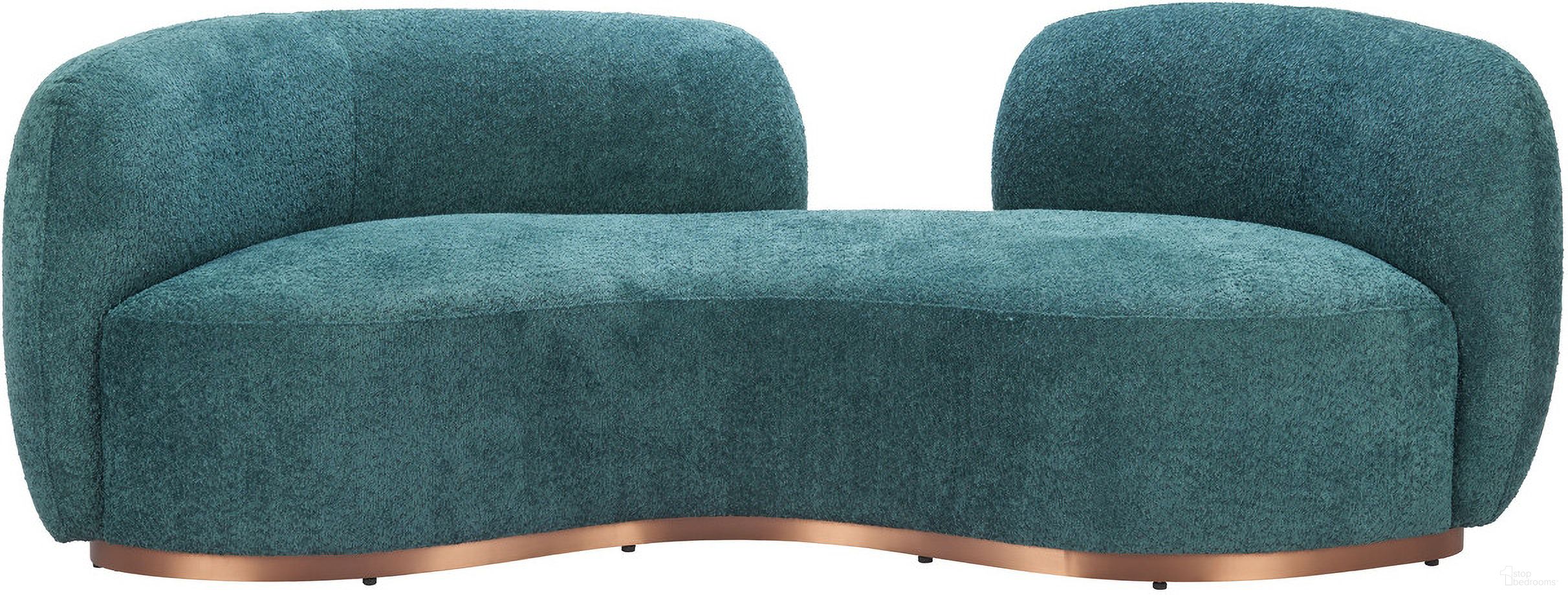 The appearance of Jamela Sofa In Teal designed by Zuo Modern in the modern / contemporary interior design. This teal piece of furniture  was selected by 1StopBedrooms from Jamela Collection to add a touch of cosiness and style into your home. Sku: 110478. Material: Polyester.