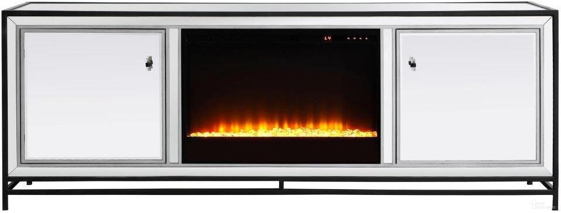 Elegant Lighting James TV Stand with Fireplace