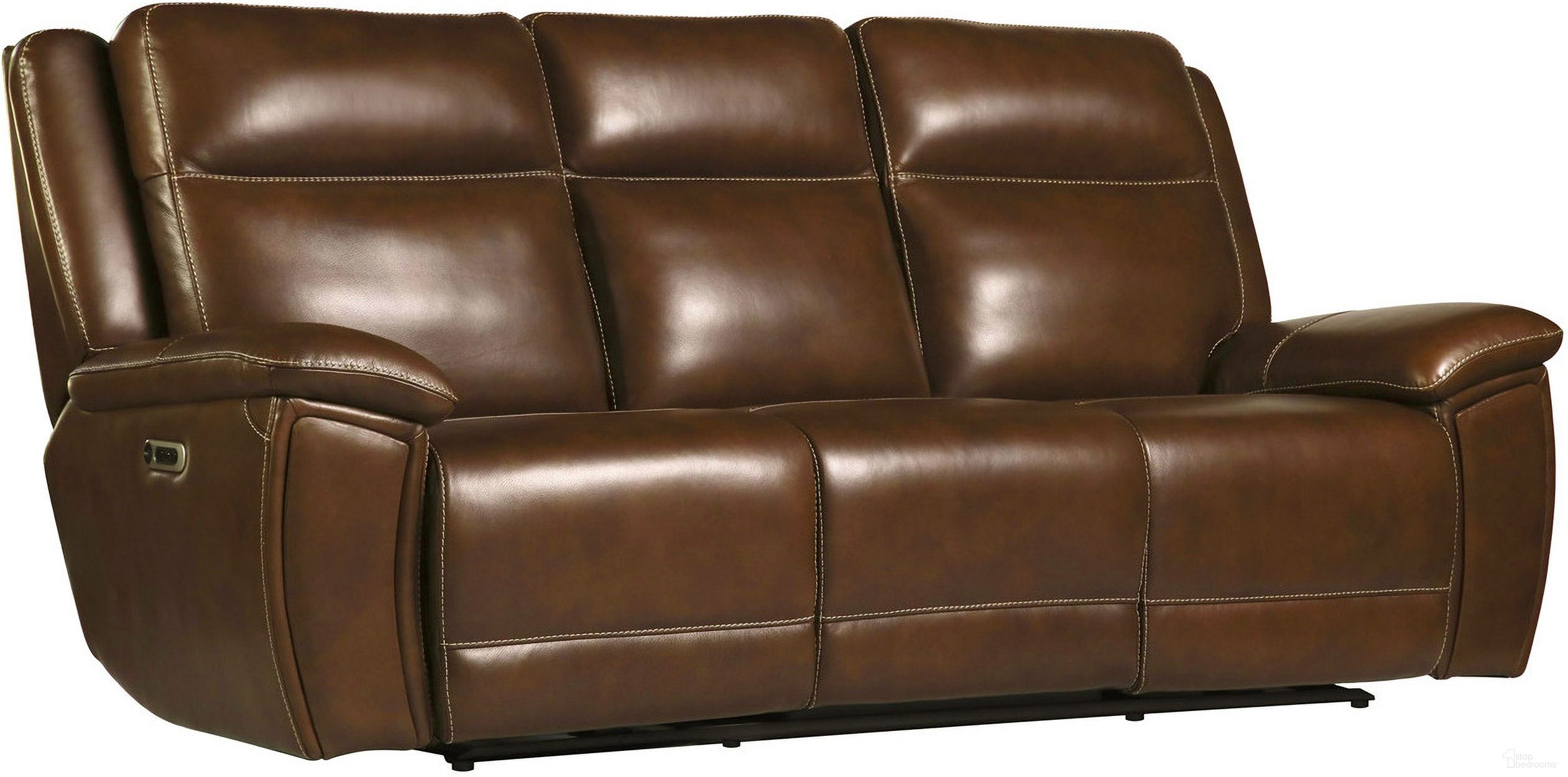The appearance of Jameson Power Reclining Zero Gravity Sofa In Hickory designed by Parker House in the transitional interior design. This hickory piece of furniture  was selected by 1StopBedrooms from Jameson Collection to add a touch of cosiness and style into your home. Sku: MJAM#832PHZ-HKRY. Material: Leather.