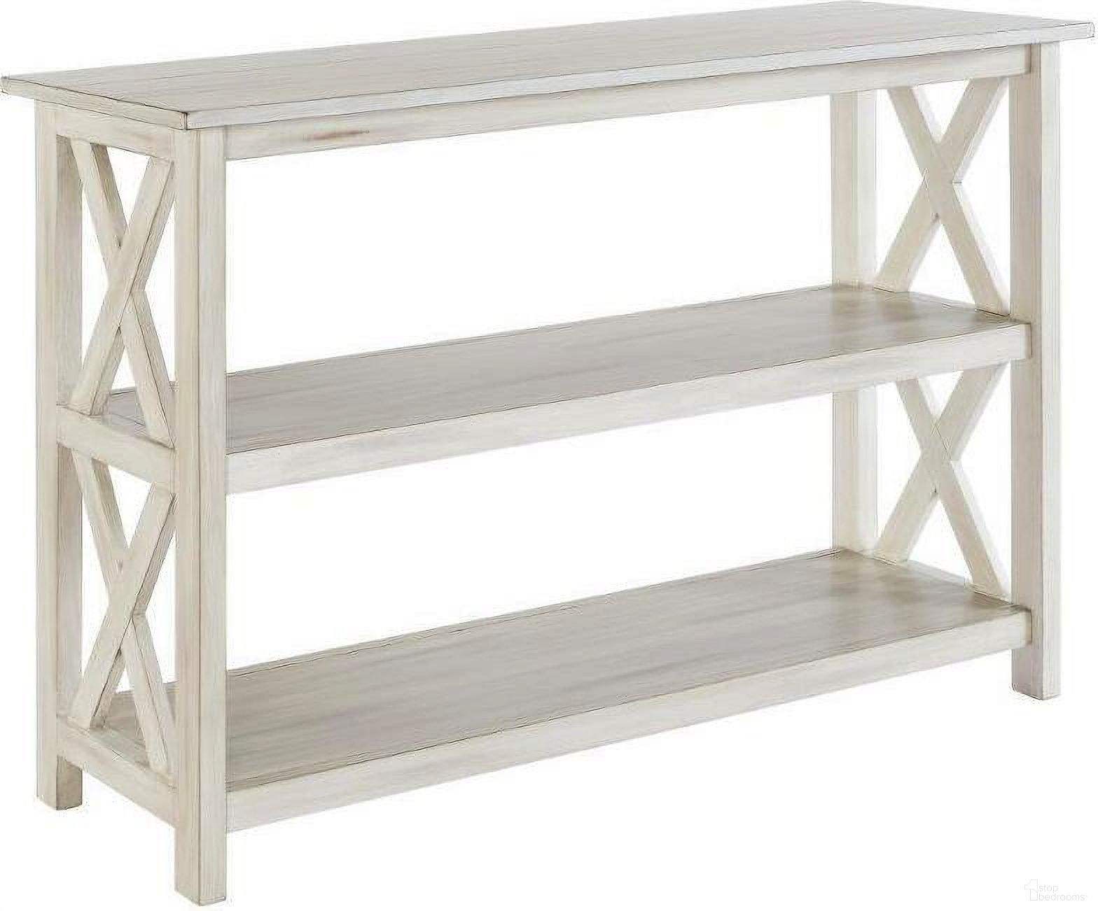 The appearance of Jamestown Entryway Table In Antique White designed by Boraam Industries in the rustic / southwestern interior design. This antique white piece of furniture was selected by 1StopBedrooms from Jamestown Collection to add a touch of cosiness and style into your home. Sku: 77411. Material: Wood.