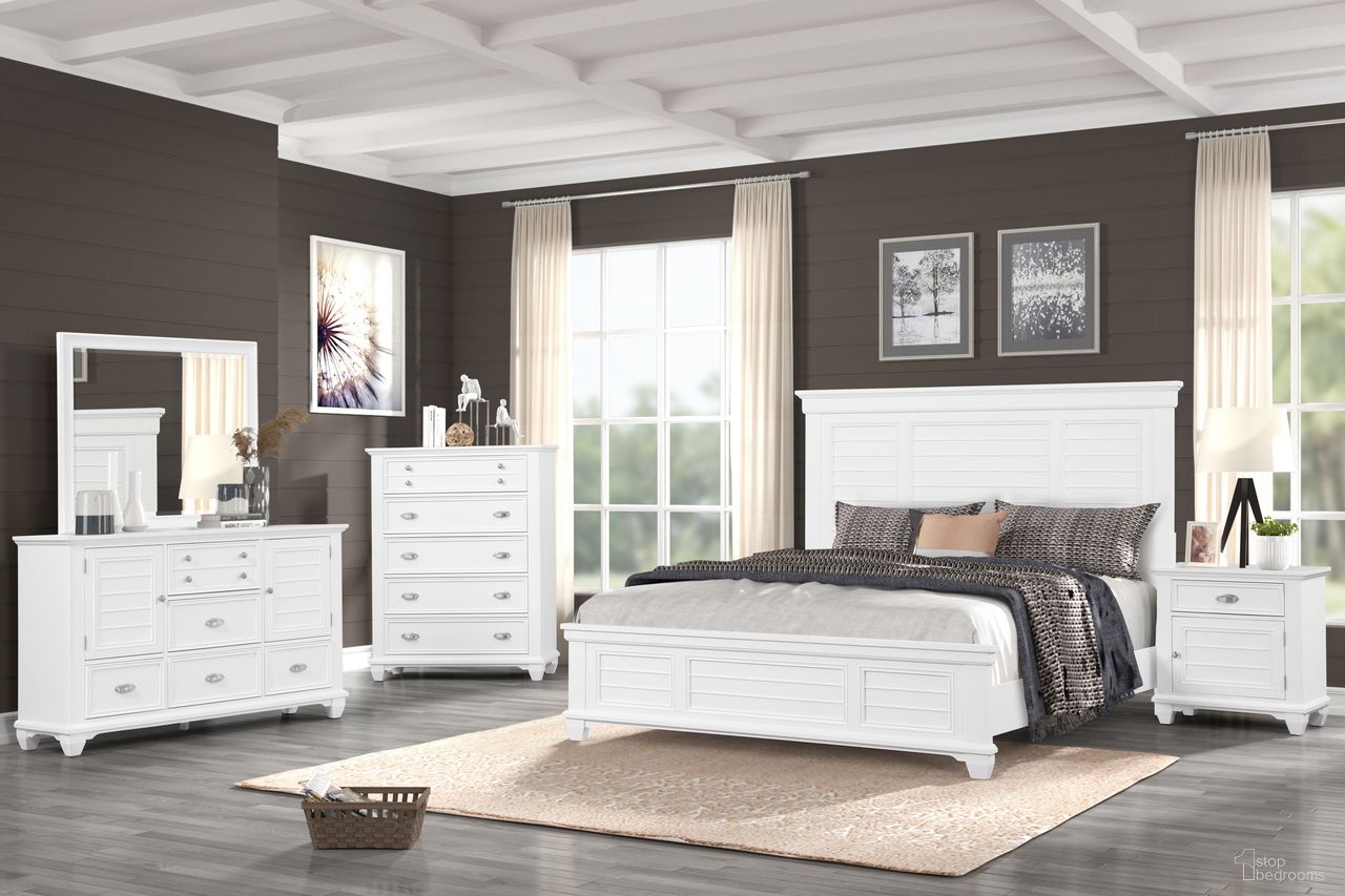 Jamestown Queen Storage Bed In White