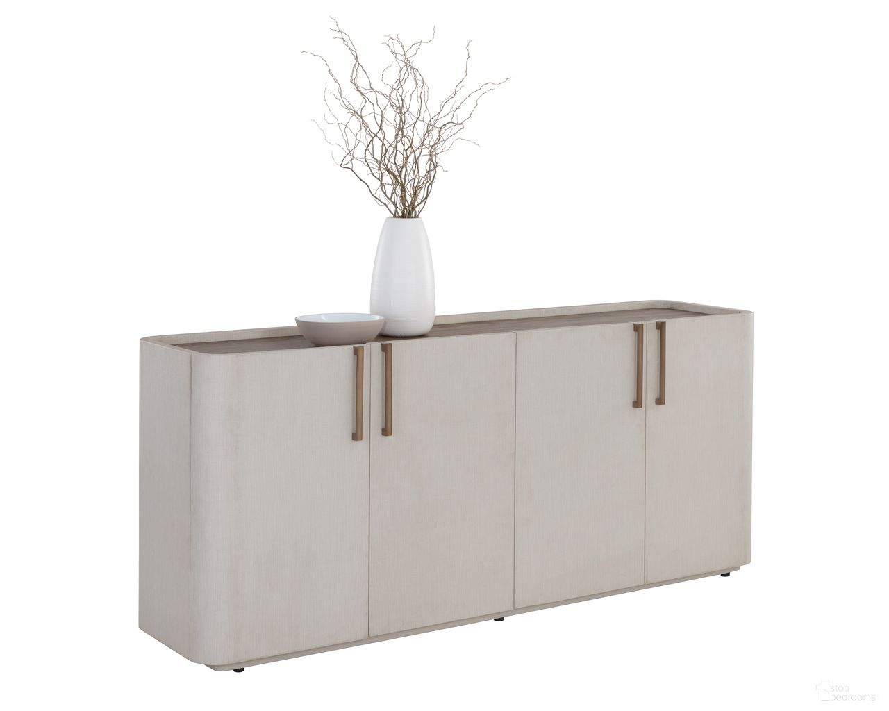 Jamille Sideboard In Cream and Brown