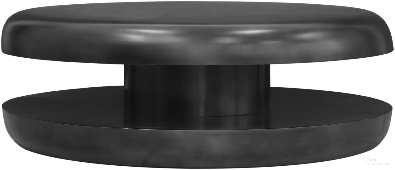 Jamison Iron Coffee Table In Black and Antique Black