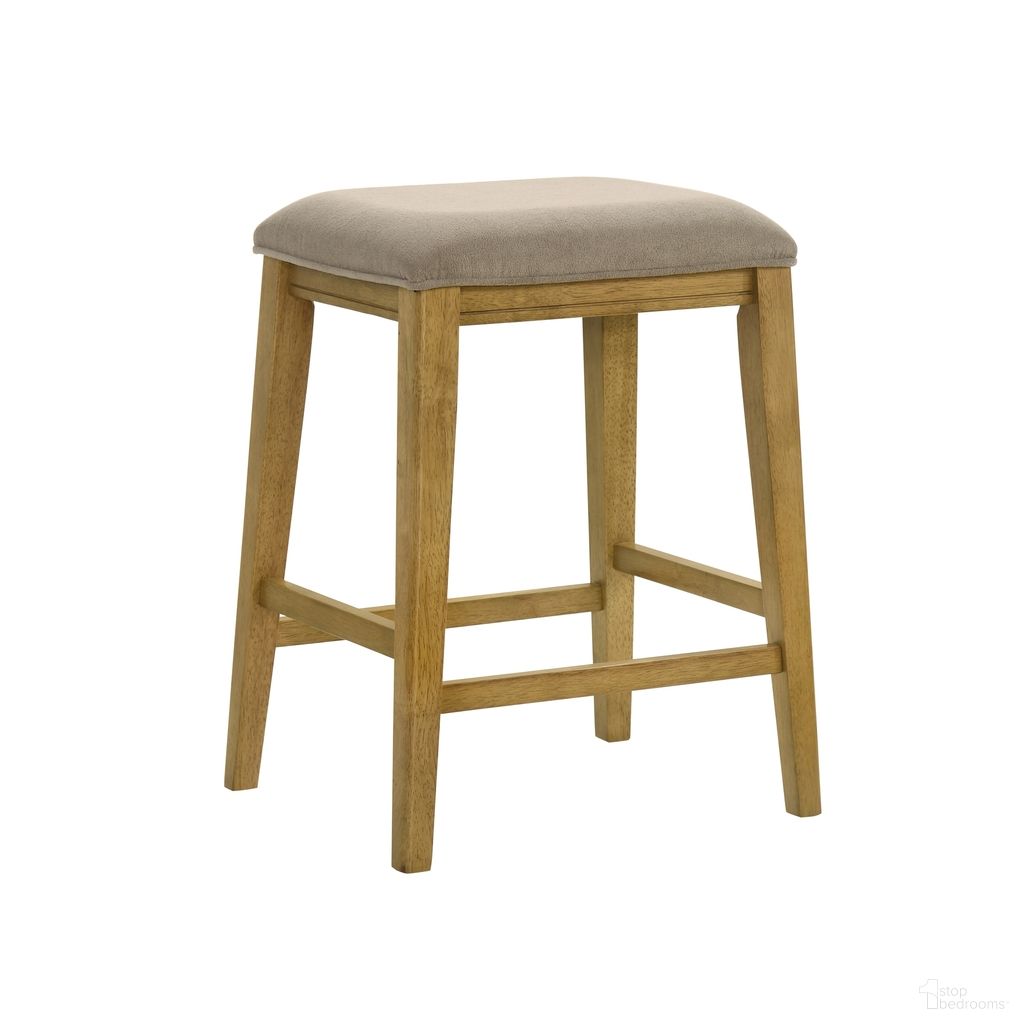 Jane Counter Height Bar Stool In Amber Glow and Taupe