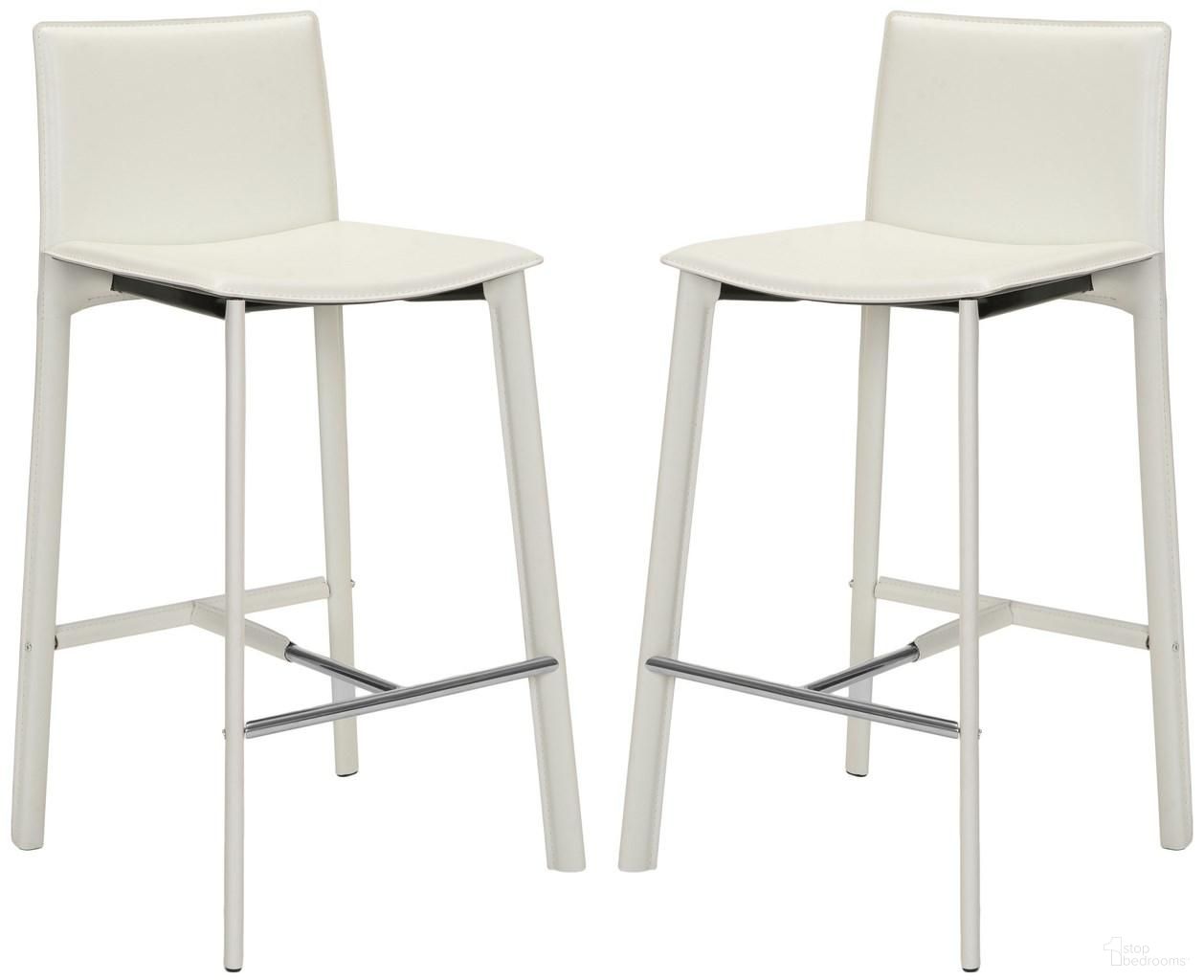 The appearance of Janet White Bar Stool Set of 2 designed by Safavieh in the modern / contemporary interior design. This white piece of furniture was selected by 1StopBedrooms from Janet Collection to add a touch of cosiness and style into your home. Sku: FOX2004A-SET2. Material: Iron.