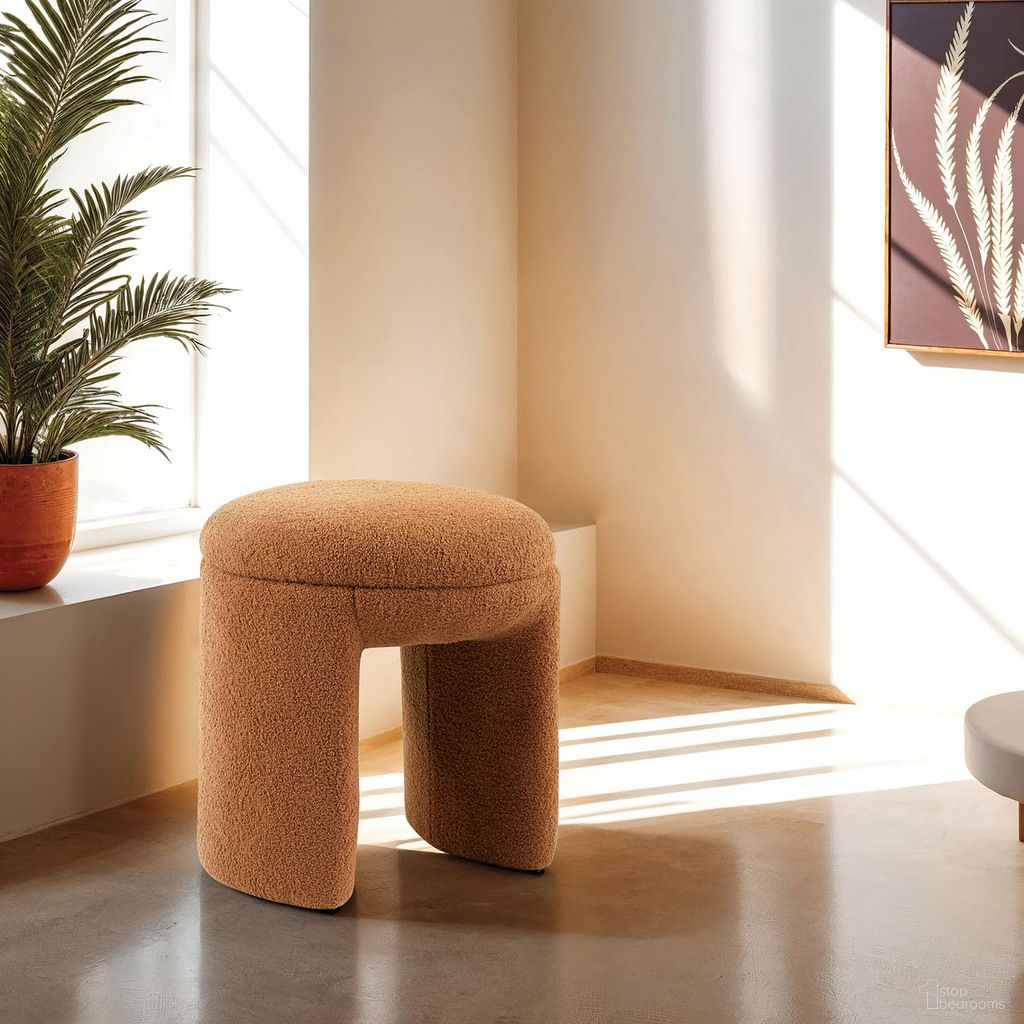 Janetta Stool In Saddle Brown