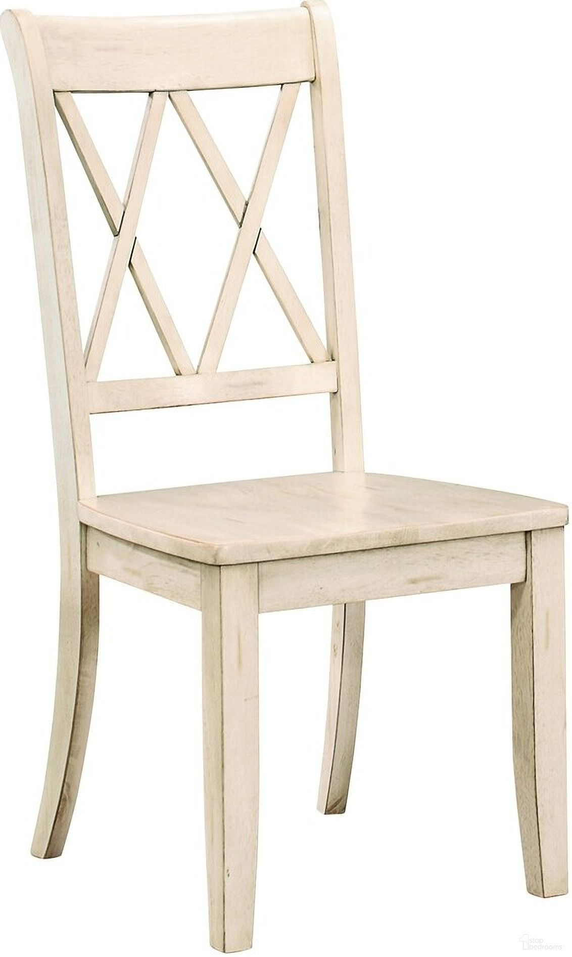 The appearance of Janina Pine White Side Chair Set of 2 designed by Homelegance in the transitional interior design. This brown piece of furniture was selected by 1StopBedrooms from Janina Collection to add a touch of cosiness and style into your home. Sku: 5516WTS. Material: Wood. Chair Type: Side Chair.