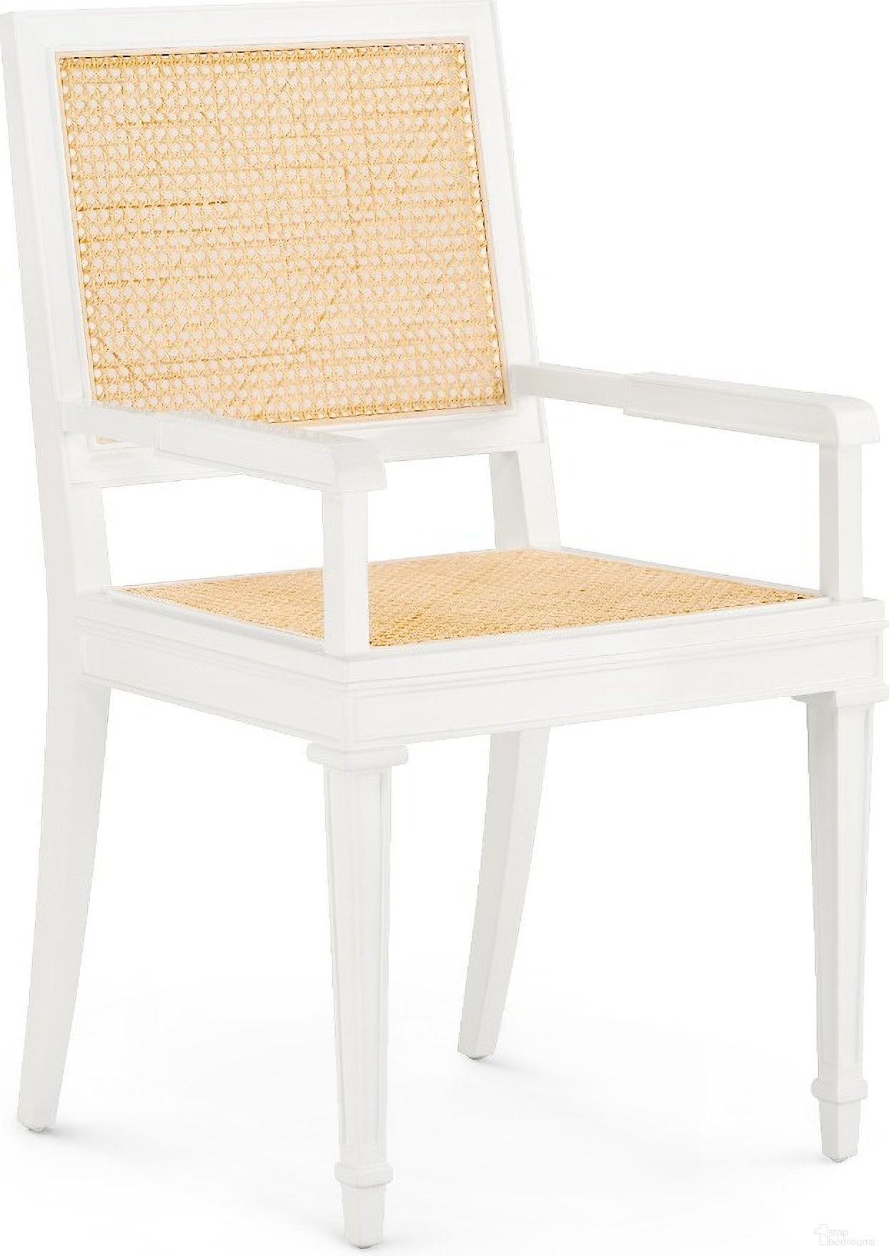 The appearance of Jansen Arm Chair In Eggshell White designed by Villa & House in the transitional interior design. This eggshell white piece of furniture was selected by 1StopBedrooms from Jansen Collection to add a touch of cosiness and style into your home. Sku: JAN-555-09. Material: Mahogany. Chair Type: Arm Chair.