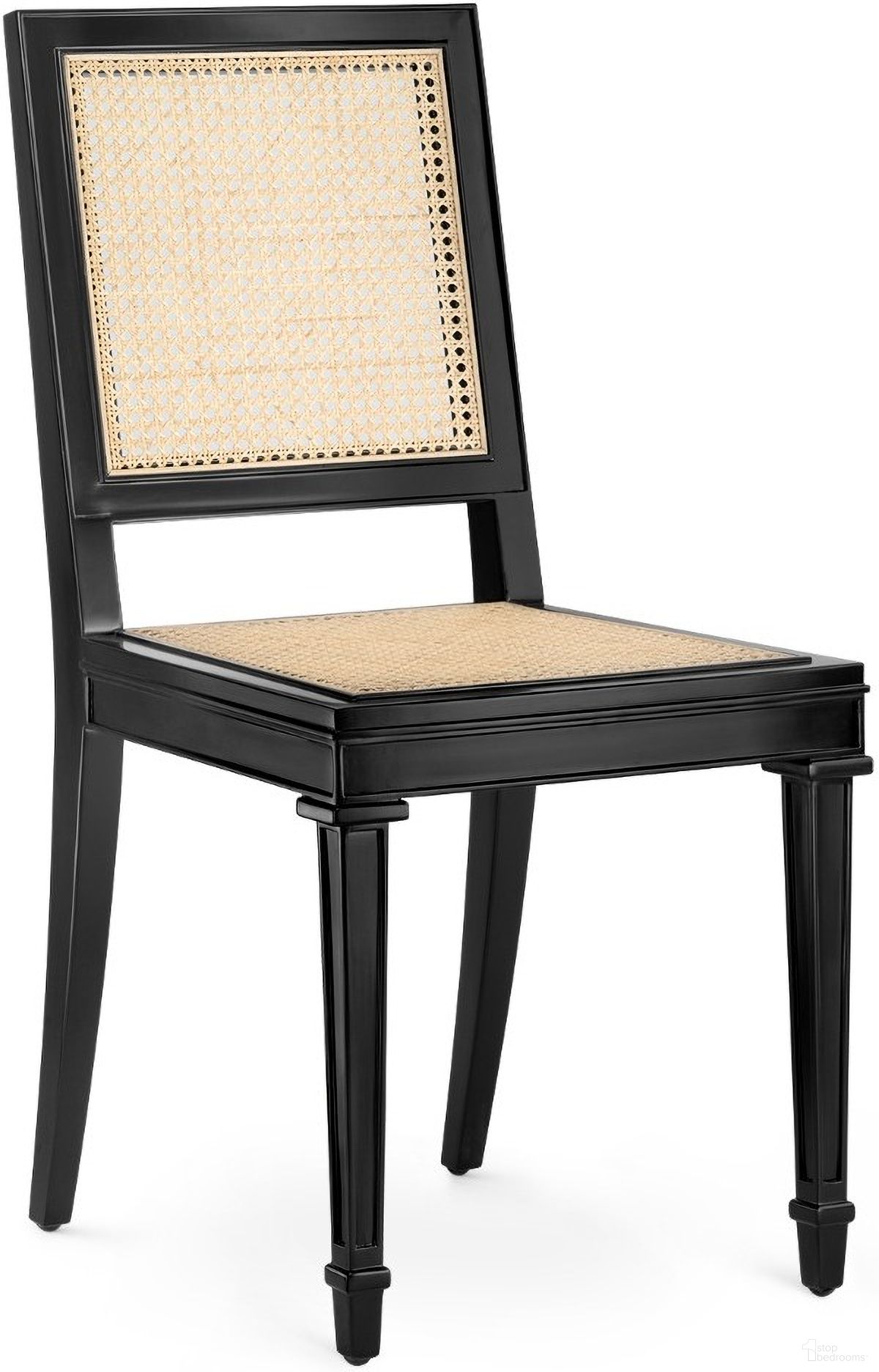The appearance of Jansen Side Chair Set of 2 In Black designed by Villa & House in the transitional interior design. This black piece of furniture  was selected by 1StopBedrooms from Jansen Collection to add a touch of cosiness and style into your home. Sku: JAN-550-01. Material: Mahogany. Chair Type: Side Chair.