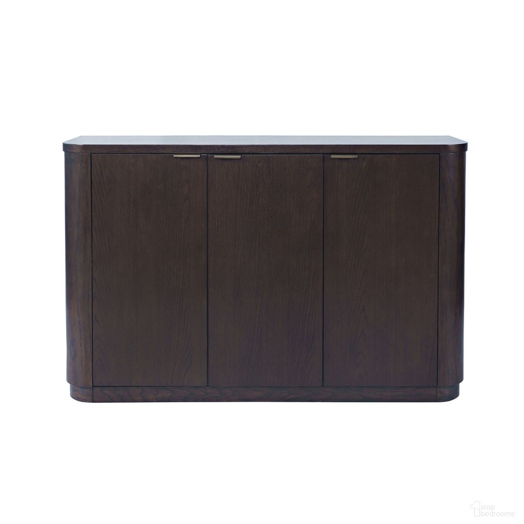 The appearance of Janzen 50 Inch Curved Storage Sideboard Cabinet with Adjustable Shelves In Espresso designed by Jofran in the modern / contemporary interior design. This espresso piece of furniture was selected by 1StopBedrooms from Janzen Collection to add a touch of cosiness and style into your home. Sku: 2535-50. Material: Rubberwood.