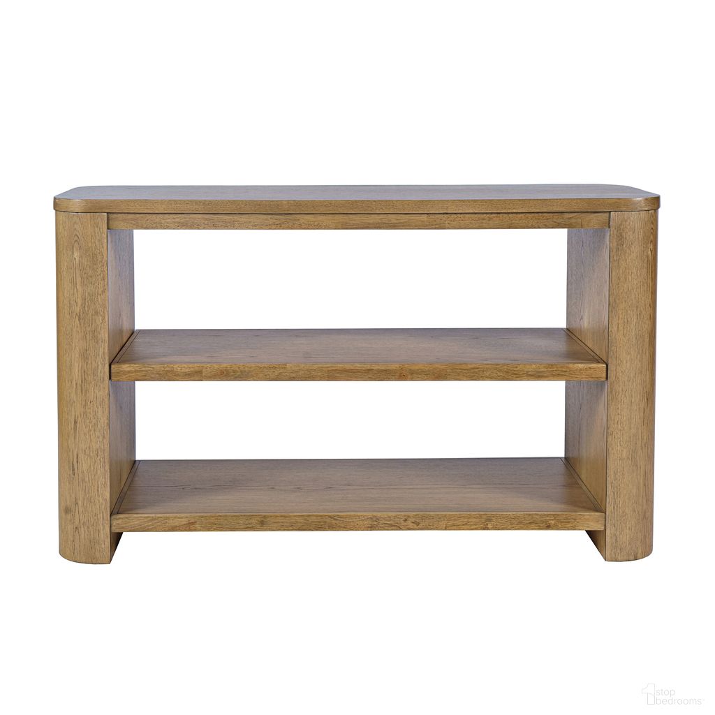 The appearance of Janzen 50 Inch Sofa Console Table with Open Storage Shelves In Cascade Oak and Brown designed by Jofran in the modern / contemporary interior design. This cascade oak/brown piece of furniture was selected by 1StopBedrooms from Janzen Collection to add a touch of cosiness and style into your home. Sku: 2534-4. Material: Rubberwood.