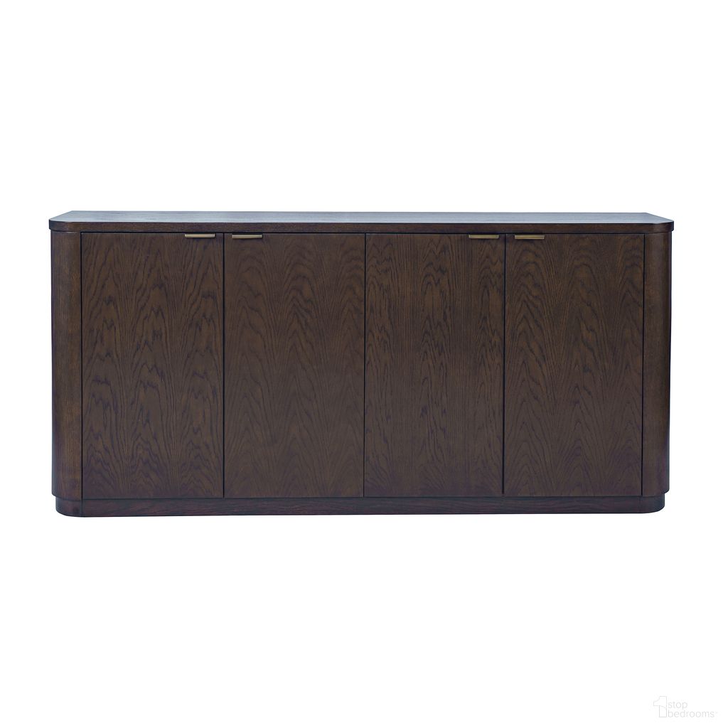 The appearance of Janzen 68 Inch Curved Storage Sideboard Cabinet with Adjustable Shelves In Espresso designed by Jofran in the modern / contemporary interior design. This espresso piece of furniture was selected by 1StopBedrooms from Janzen Collection to add a touch of cosiness and style into your home. Sku: 2535-68. Material: Rubberwood.