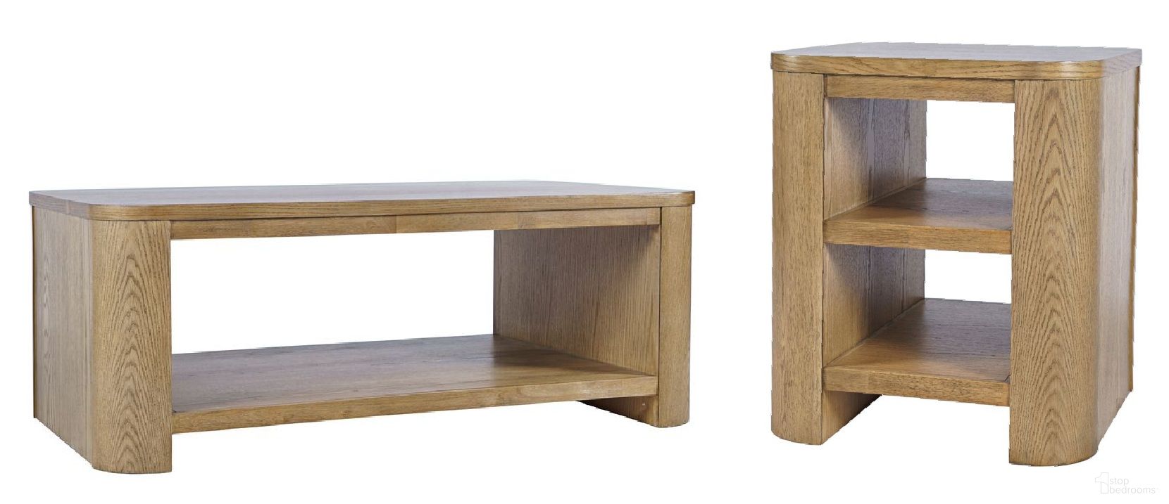 The appearance of Janzen Occasional Table Set In Cascade Oak and Brown designed by Jofran in the modern / contemporary interior design. This cascade oak/brown piece of furniture  was selected by 1StopBedrooms from Janzen Collection to add a touch of cosiness and style into your home. Sku: 2534-1;2534-3. Material: MDF.