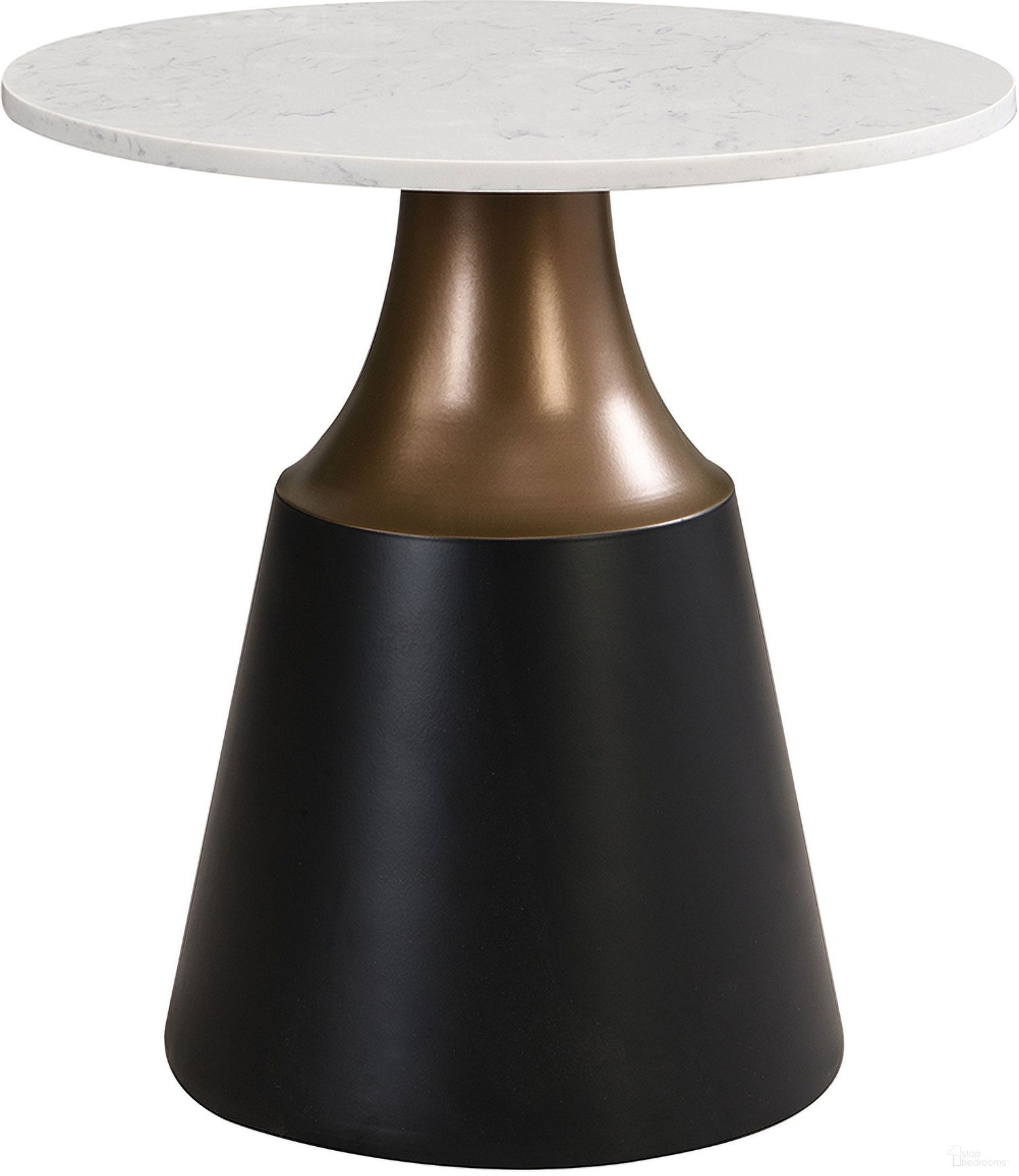 The appearance of Jaramillo End Table In White and Black designed by ACME in the modern / contemporary interior design. This white and black piece of furniture  was selected by 1StopBedrooms from Jaramillo Collection to add a touch of cosiness and style into your home. Sku: LV04046-1;LV04046-2. Material: Marble.