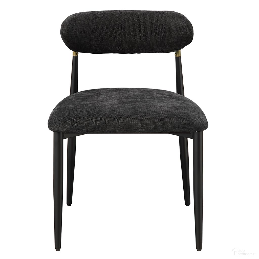 The appearance of Jaramillo Side Chair Set of 2 In Black Chenille designed by ACME in the modern / contemporary interior design. This black chenille piece of furniture was selected by 1StopBedrooms from Jaramillo Collection to add a touch of cosiness and style into your home. Sku: DN02693. Material: Wood. Chair Type: Side Chair.