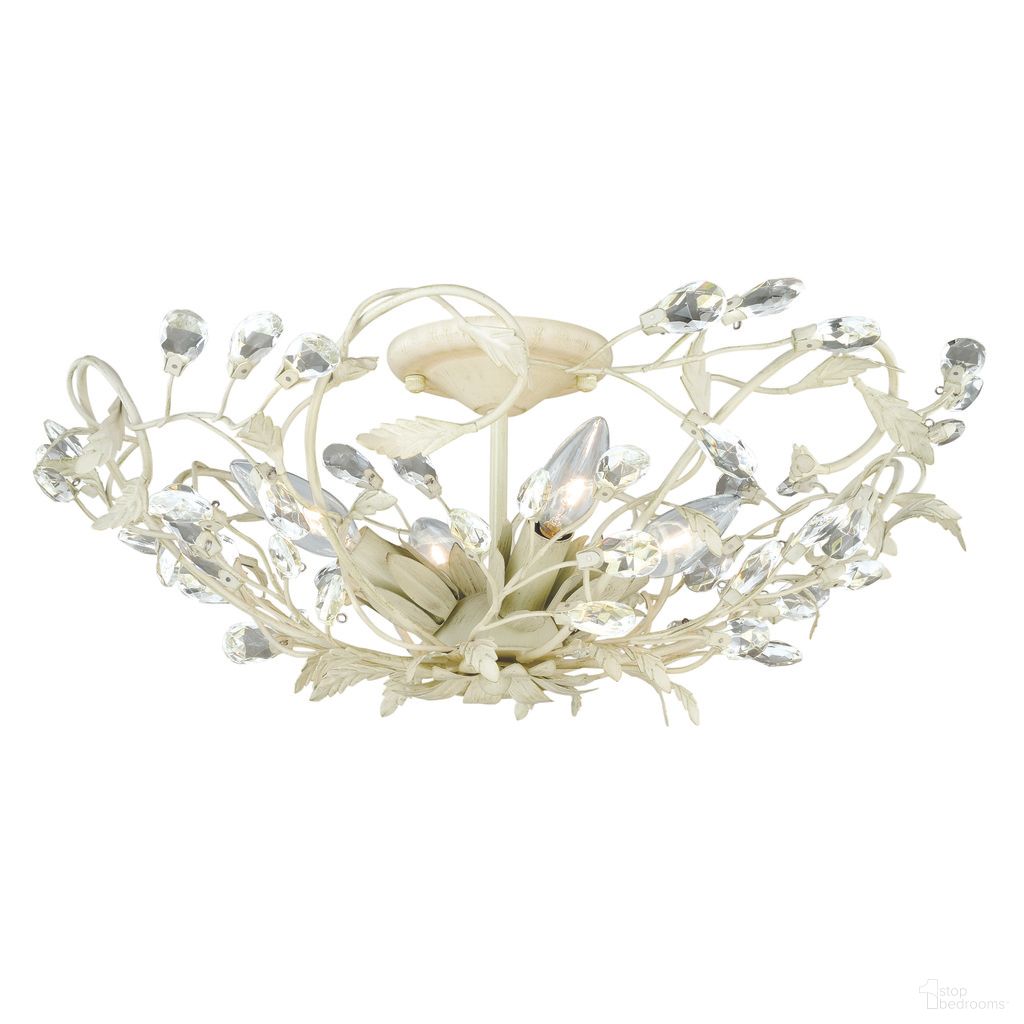 The appearance of Jardin 19 Inch Semi Flush Ceiling Light In French Cream designed by Vaxcel in the traditional interior design. This french cream piece of furniture was selected by 1StopBedrooms from Jardin Collection to add a touch of cosiness and style into your home. Sku: C0024. Material: Steel.