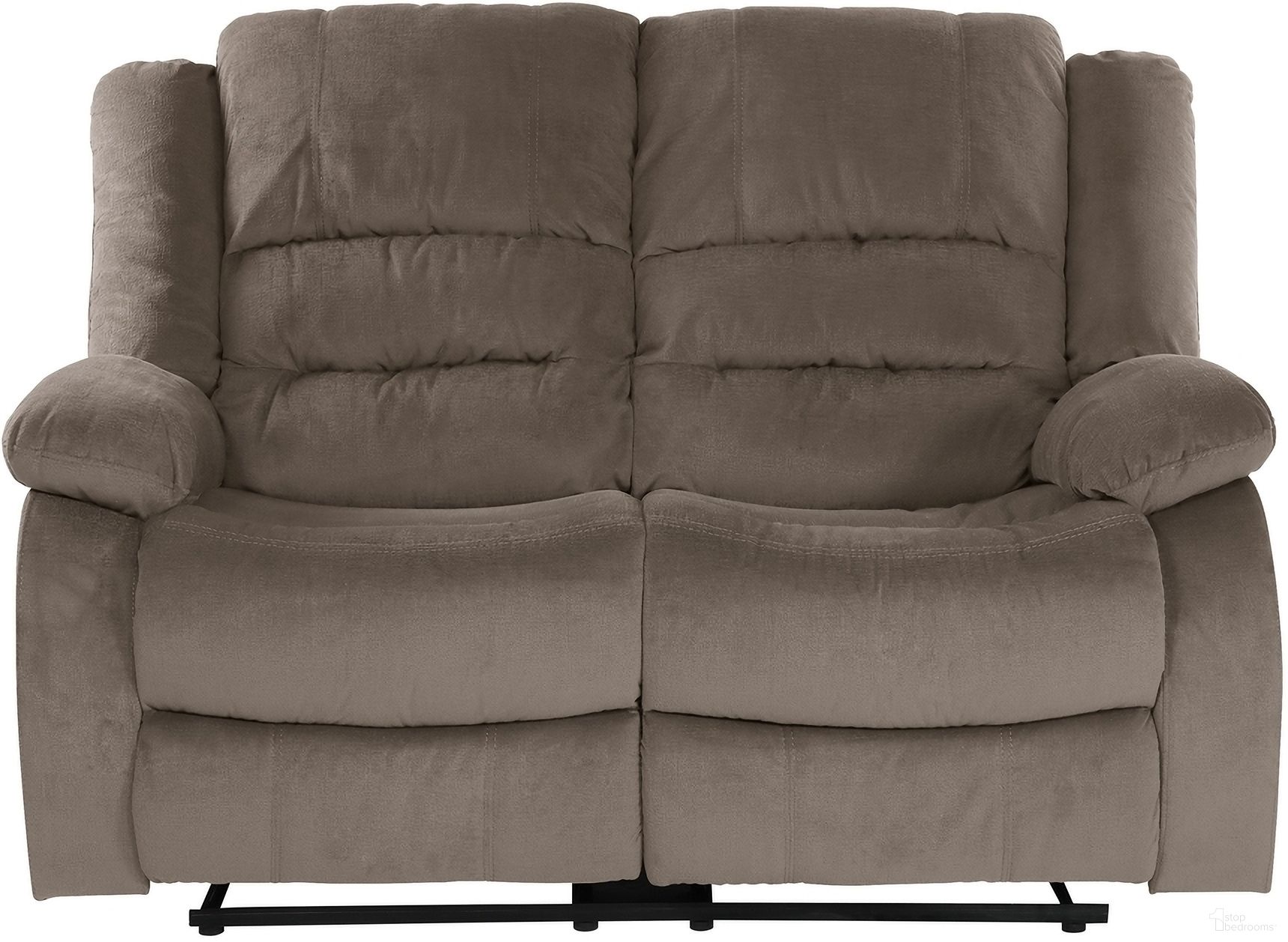 The appearance of Jarita Chocolate Double Reclining Loveseat designed by Homelegance in the transitional interior design. This chocolate piece of furniture was selected by 1StopBedrooms from Jarita Collection to add a touch of cosiness and style into your home. Sku: 8329CH-2. Material: Polyester.