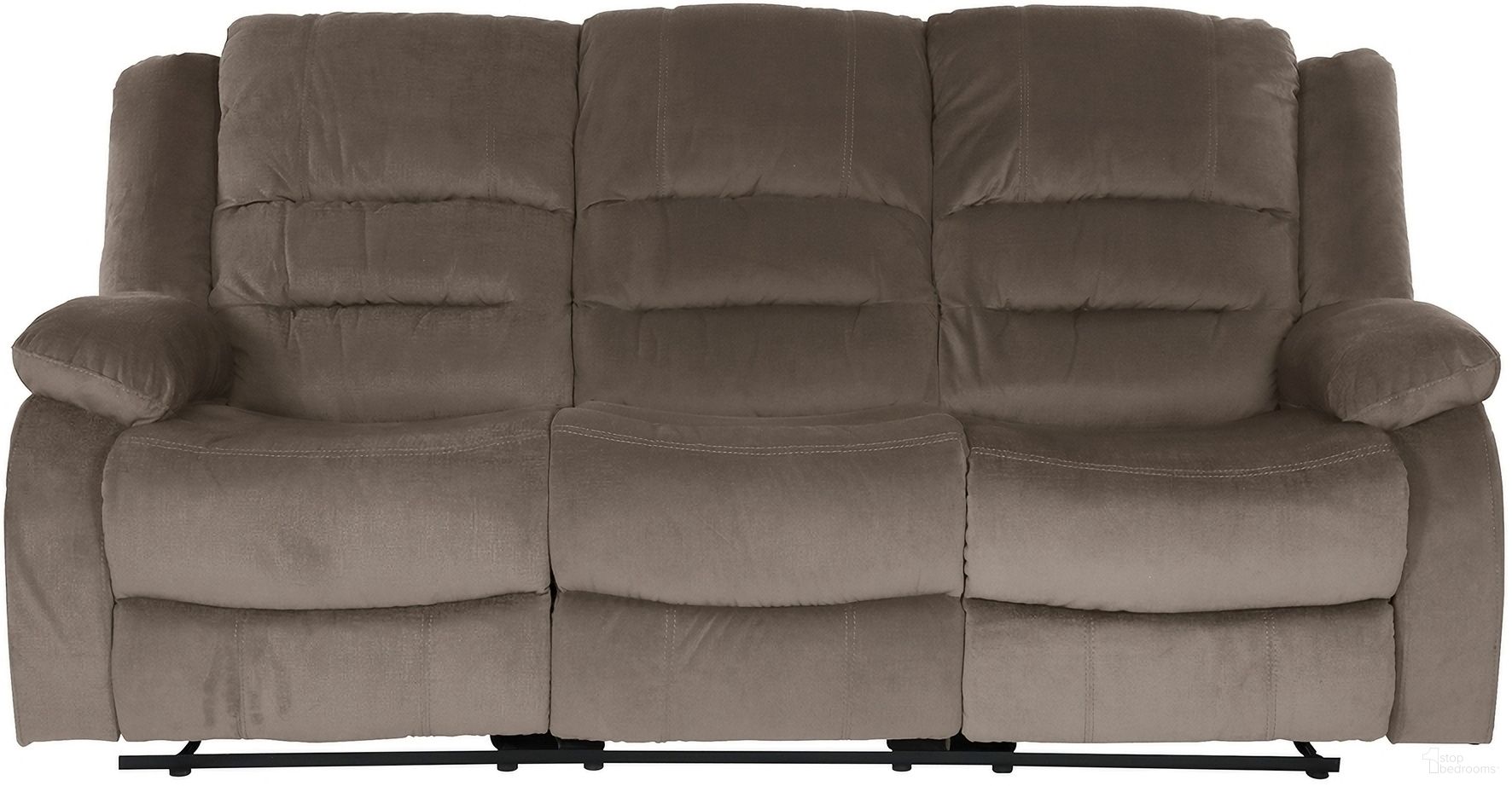 The appearance of Jarita Chocolate Double Reclining Sofa designed by Homelegance in the transitional interior design. This chocolate piece of furniture was selected by 1StopBedrooms from Jarita Collection to add a touch of cosiness and style into your home. Sku: 8329CH-3. Material: Polyester.