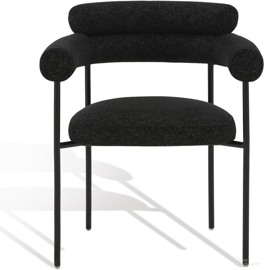 The appearance of Jaslene Curved Back Dining Chair In Black and White designed by Safavieh Couture in the transitional interior design. This black/white piece of furniture was selected by 1StopBedrooms from Jaslene Collection to add a touch of cosiness and style into your home. Sku: SFV4791C. Material: Wood. Chair Type: Arm Chair.