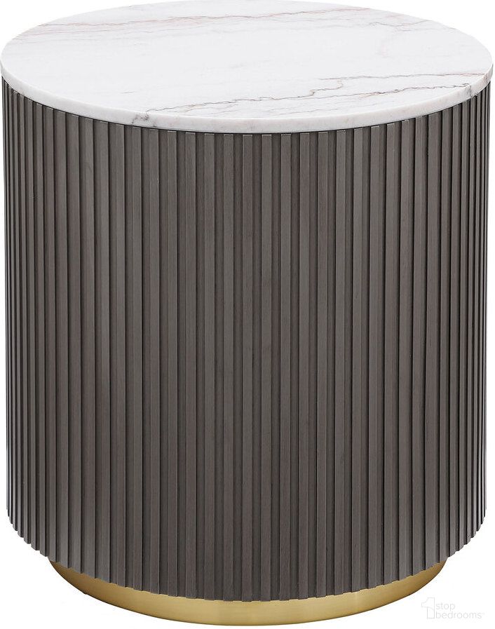 The appearance of Jason Round Marble Top Side End Table In Charcoal and White designed by Coaster in the modern / contemporary interior design. This charcoal and white piece of furniture  was selected by 1StopBedrooms from Jason Collection to add a touch of cosiness and style into your home. Sku: 710417. Material: MDF.