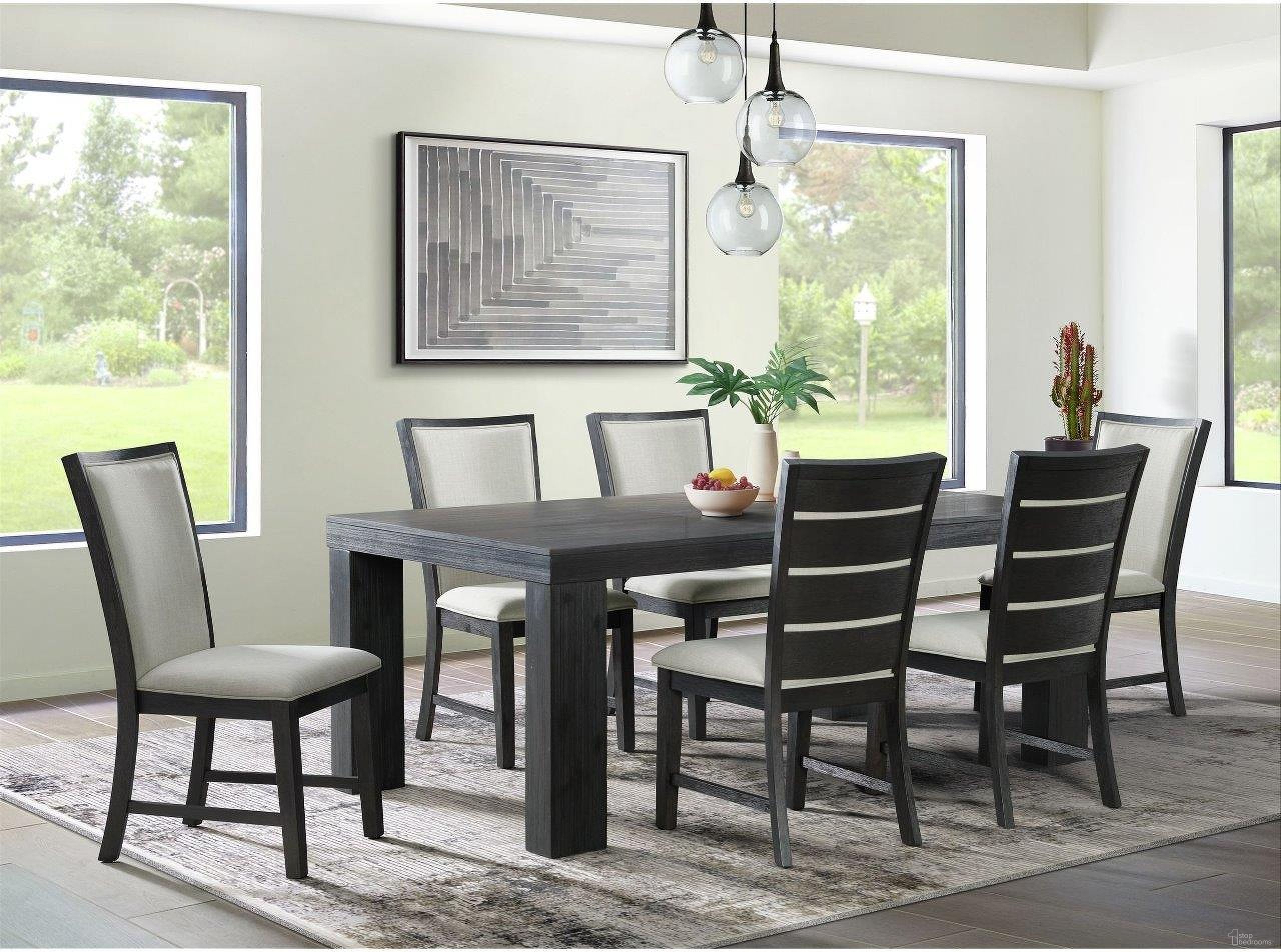 The appearance of Jasper Black Extendable Dining Room Set designed by Picket House in the transitional interior design. This black piece of furniture was selected by 1StopBedrooms from Jasper Collection to add a touch of cosiness and style into your home. Sku: DGD818DTB;DGD850SBC. Table Base Style: Legs. Material: Wood. Table Top Shape: Rectangular. Size: 42" x 59".