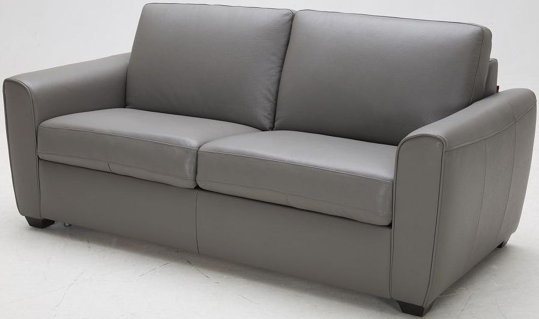 The appearance of Jasper Gray Leather Sofa Bed designed by J&M in the modern / contemporary interior design. This gray piece of furniture  was selected by 1StopBedrooms from Jasper Collection to add a touch of cosiness and style into your home. Sku: 18234. Material: Leather.
