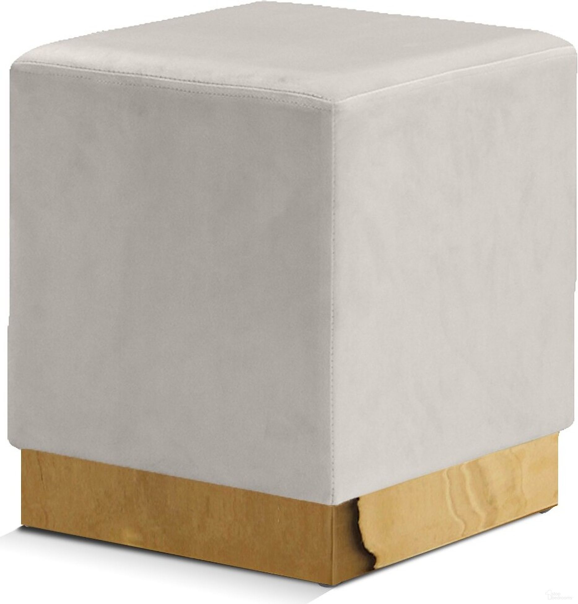 The appearance of Jax Velvet Ottoman/Stool In Cream designed by Meridian in the modern / contemporary interior design. This cream velvet piece of furniture was selected by 1StopBedrooms from Jax Collection to add a touch of cosiness and style into your home. Sku: 134Cream. Material: Velvet.
