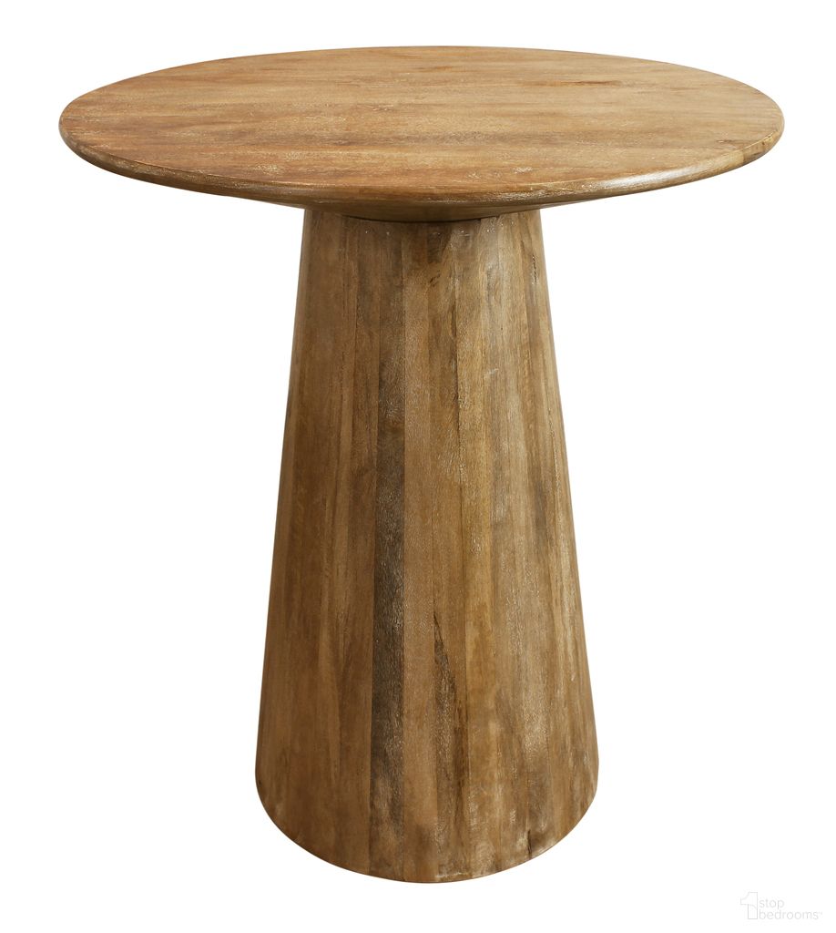 The appearance of Jaden 36 Inch Round Bar Table In Distressed Natural designed by Moti in the modern / contemporary interior design. This distressed natural piece of furniture was selected by 1StopBedrooms from Jaden Collection to add a touch of cosiness and style into your home. Sku: 59006051. Table Top Shape: Round. Material: Wood.