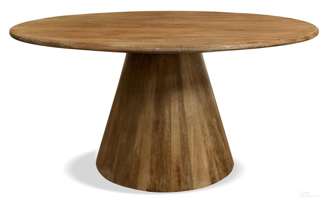 Jaden 60 Inch Round Dining Table In Natural by Moti | 1StopBedrooms