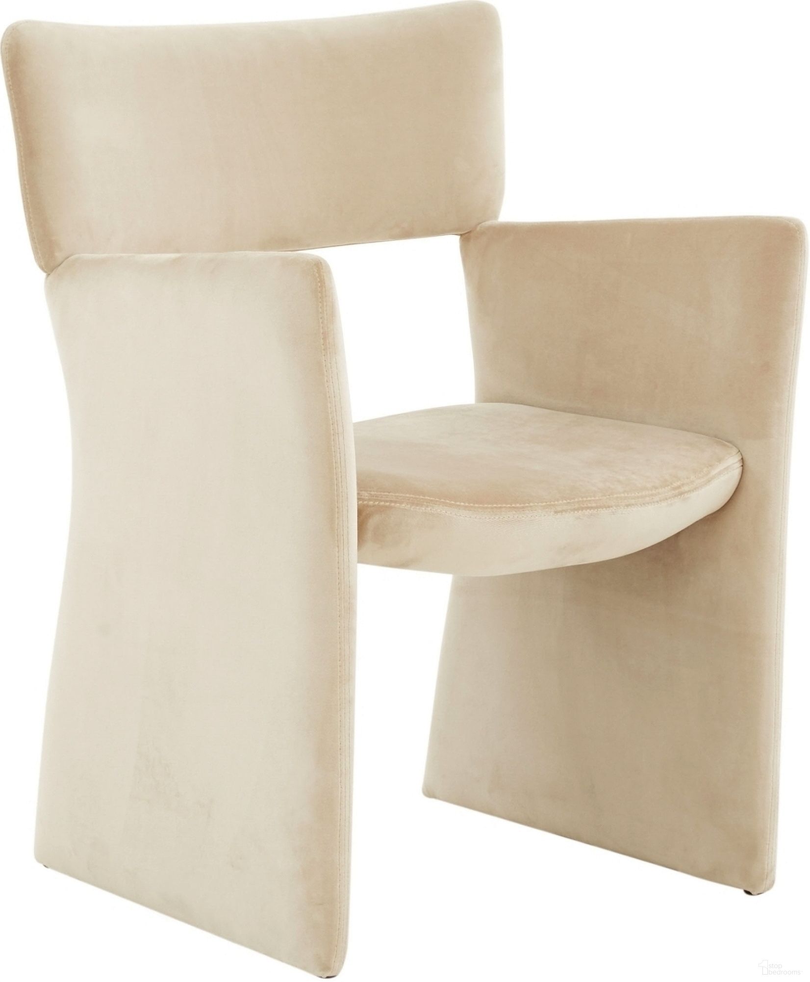 The appearance of Jayke Velvet Dining Chair In Light Brown designed by Safavieh Couture in the modern / contemporary interior design. This light brown piece of furniture was selected by 1StopBedrooms from Jayke Collection to add a touch of cosiness and style into your home. Sku: SFV5100B. Material: Wood. Chair Type: Arm Chair.